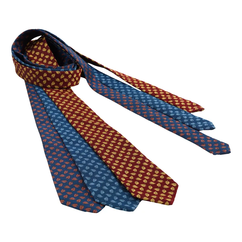 Leaf Motif Silk Tie sold by The Andover Shop