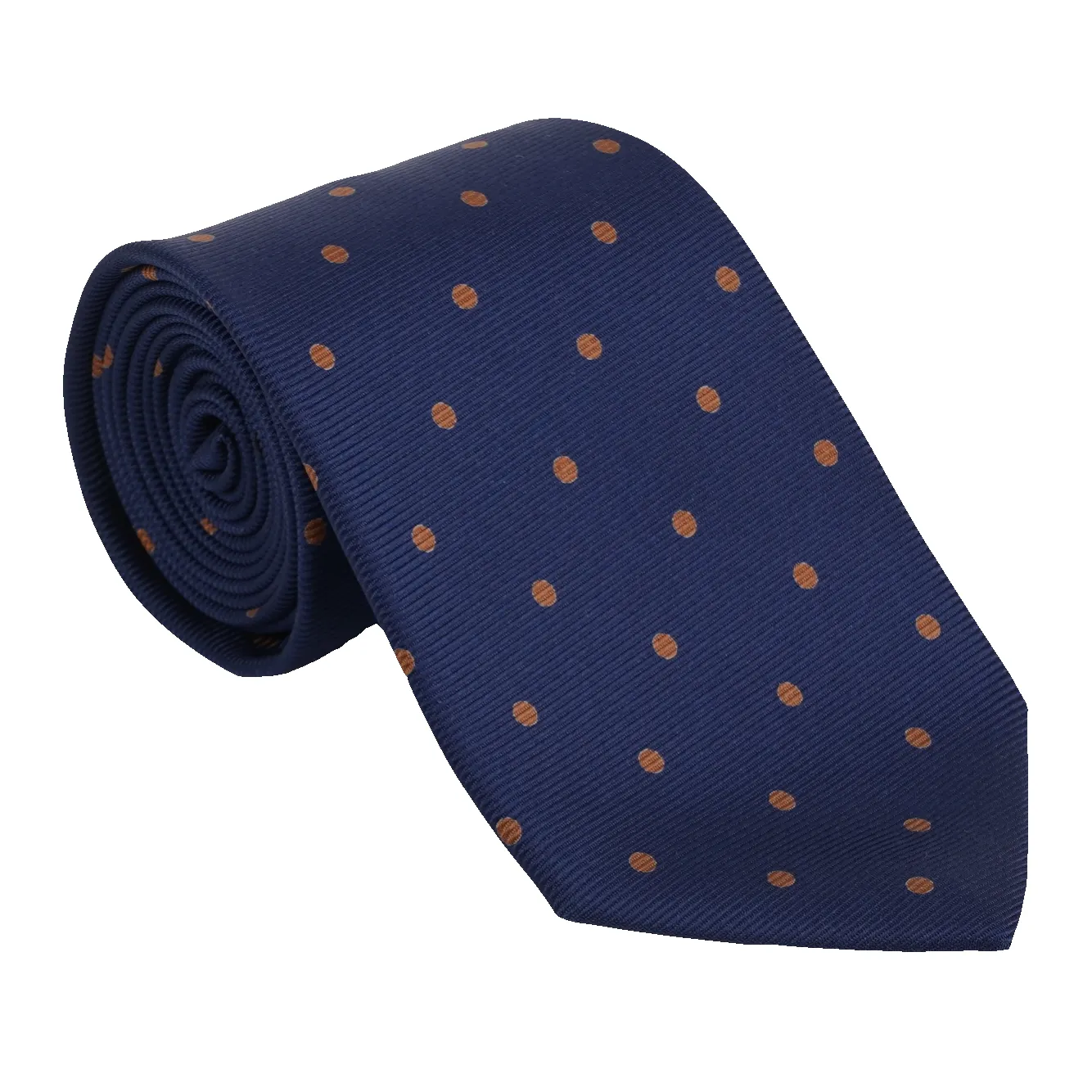 Navy with Polka Dots Silk Tie sold by The Andover Shop product image thumbnail 4