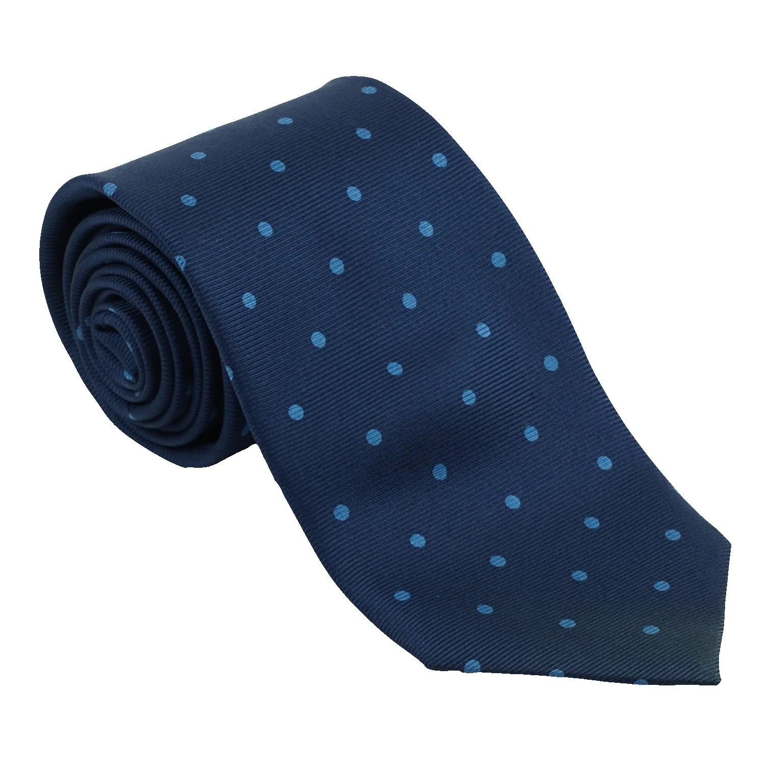Navy with Polka Dots Silk Tie sold by The Andover Shop product image thumbnail 2