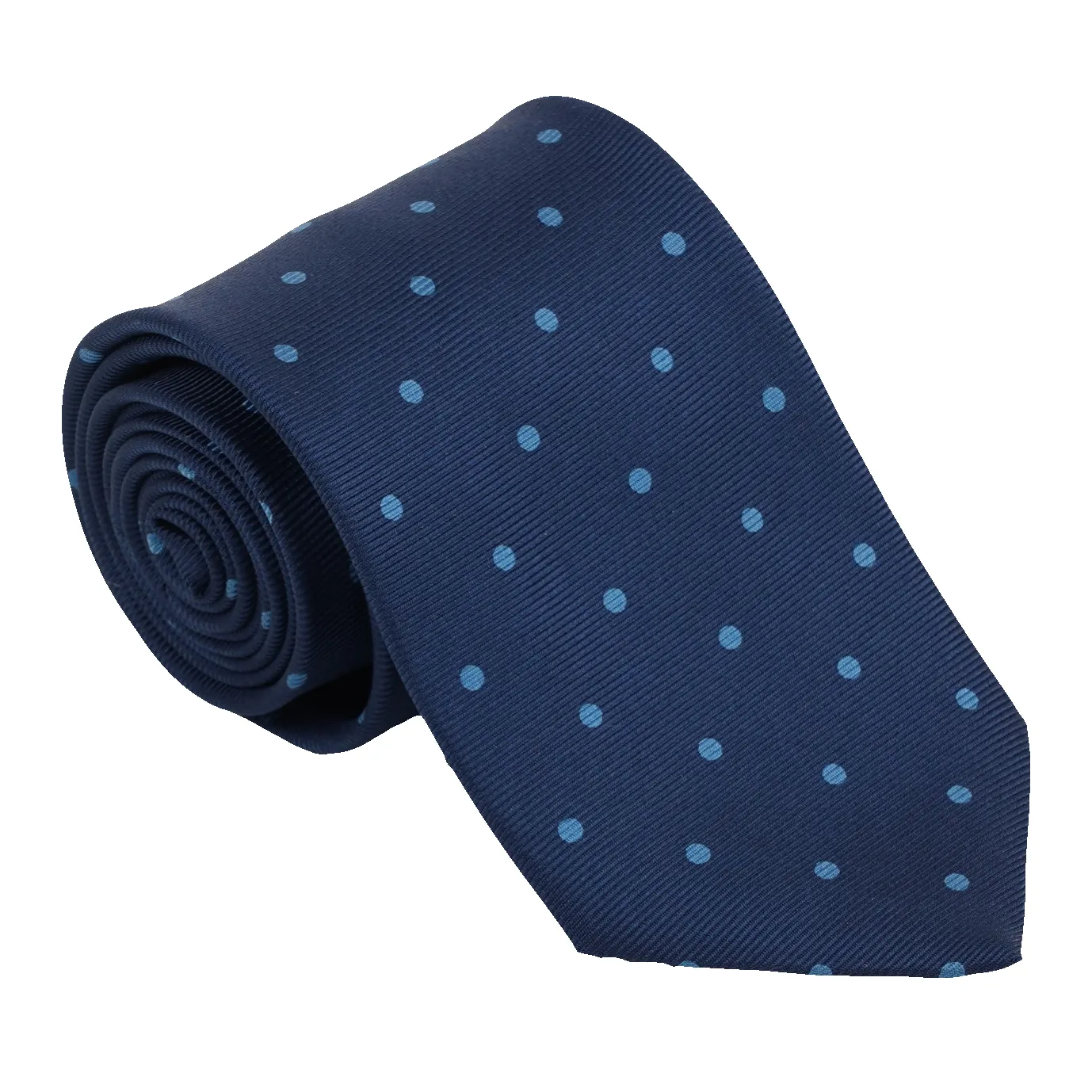 Navy with Polka Dots Silk Tie sold by The Andover Shop product image thumbnail 5