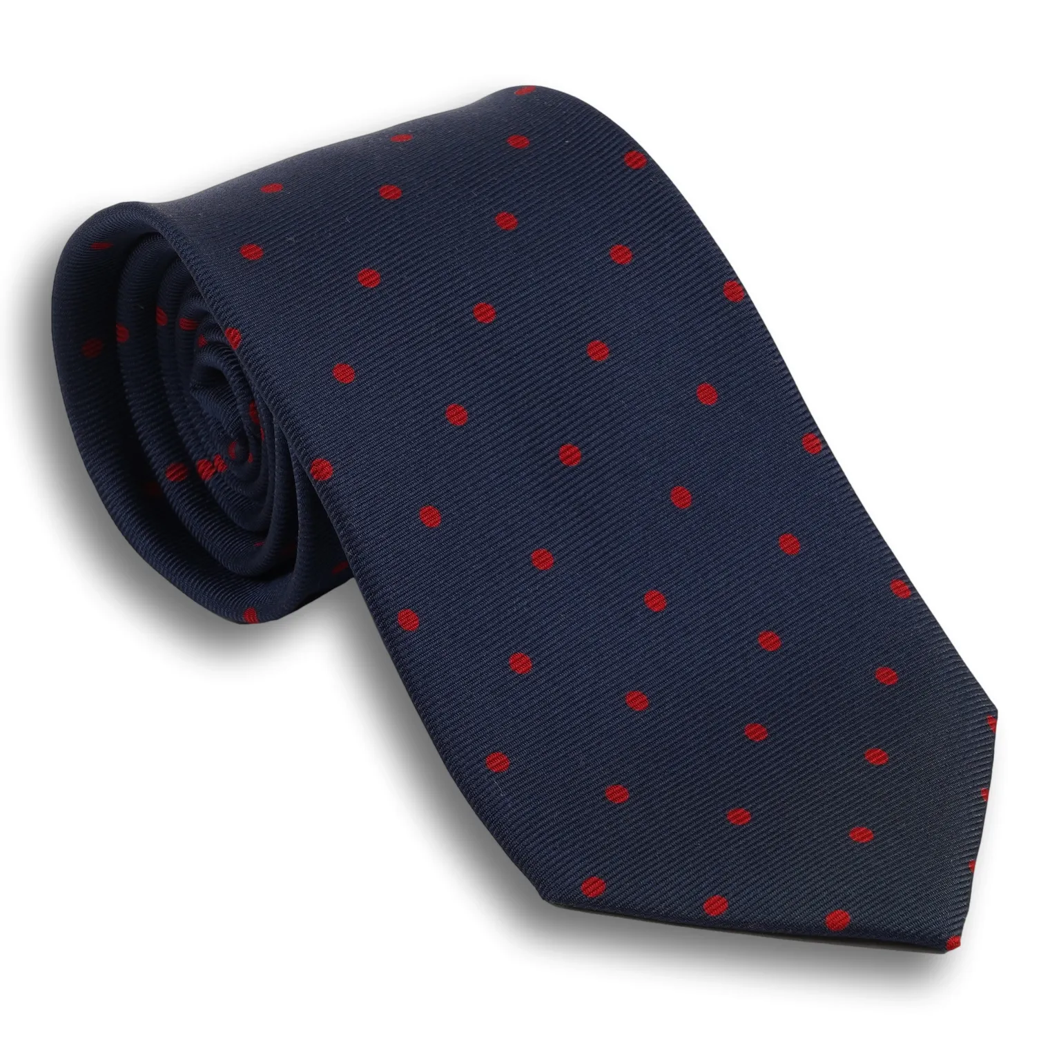 Navy with Polka Dots Silk Tie sold by The Andover Shop