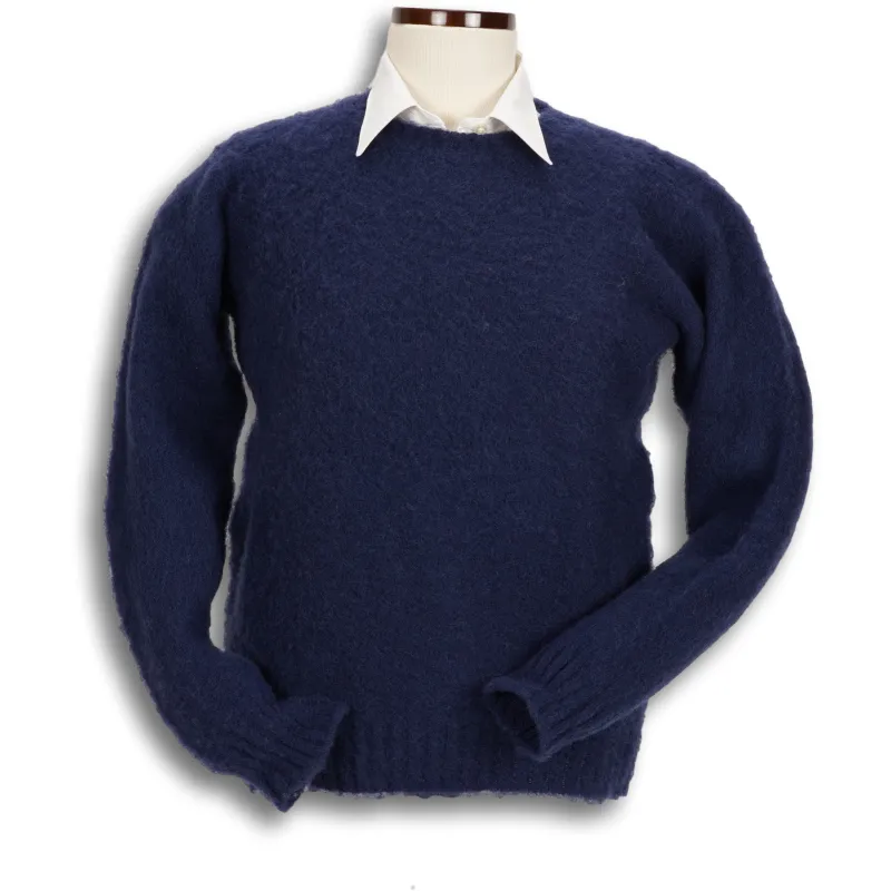 Ladies Brushed Shetland Crew Neck Sweater sold by The Andover Shop
