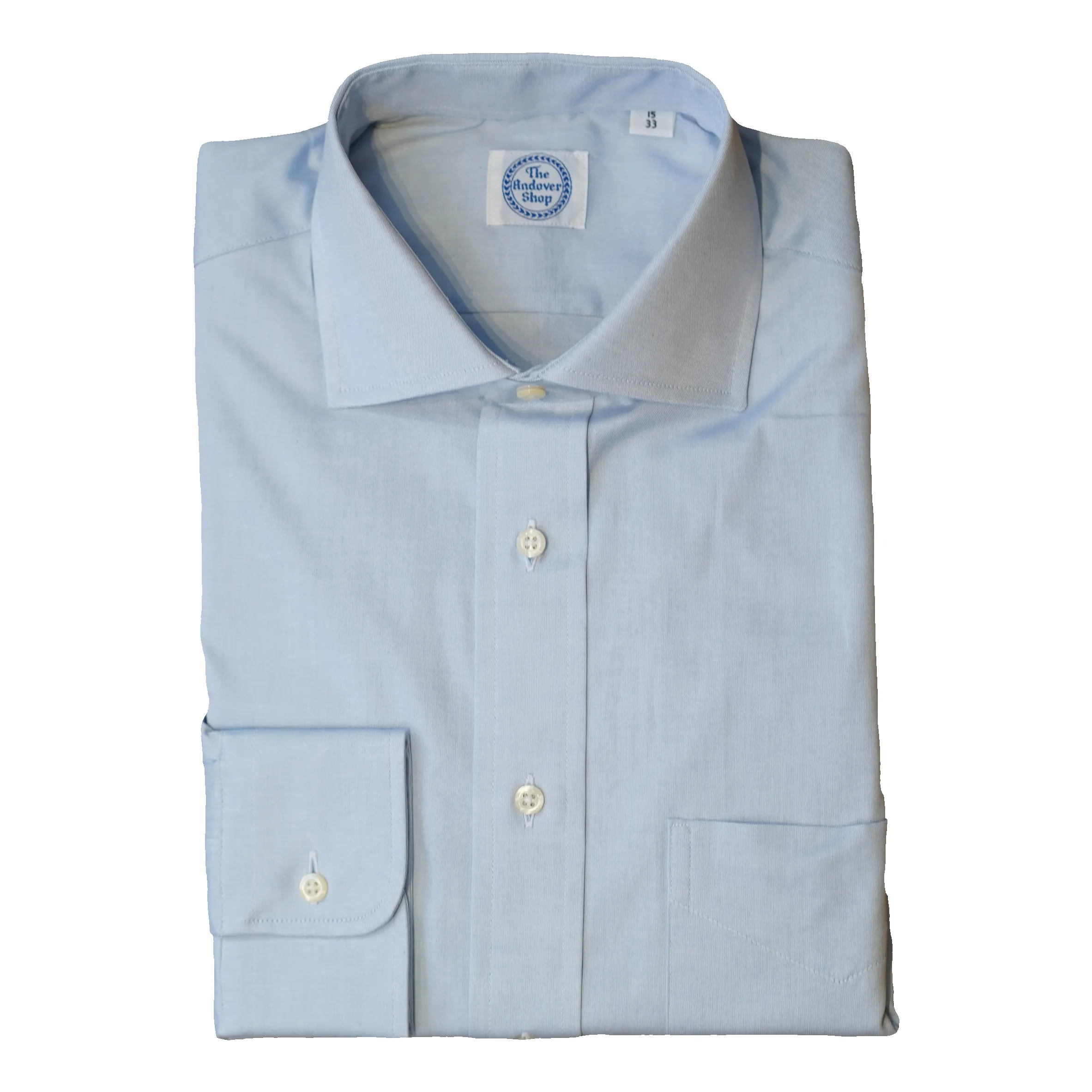 Pinpoint Oxford Spread Collar Tailored Fit Dress Shirt sold by The Andover Shop product image thumbnail 2