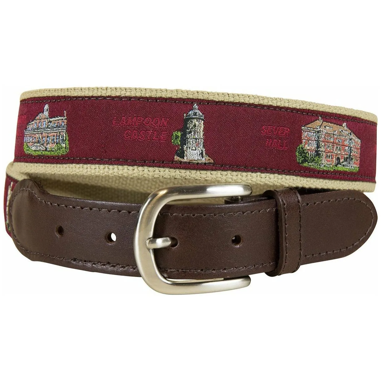 Harvard Leather Tab Ribbon Belt sold by The Andover Shop