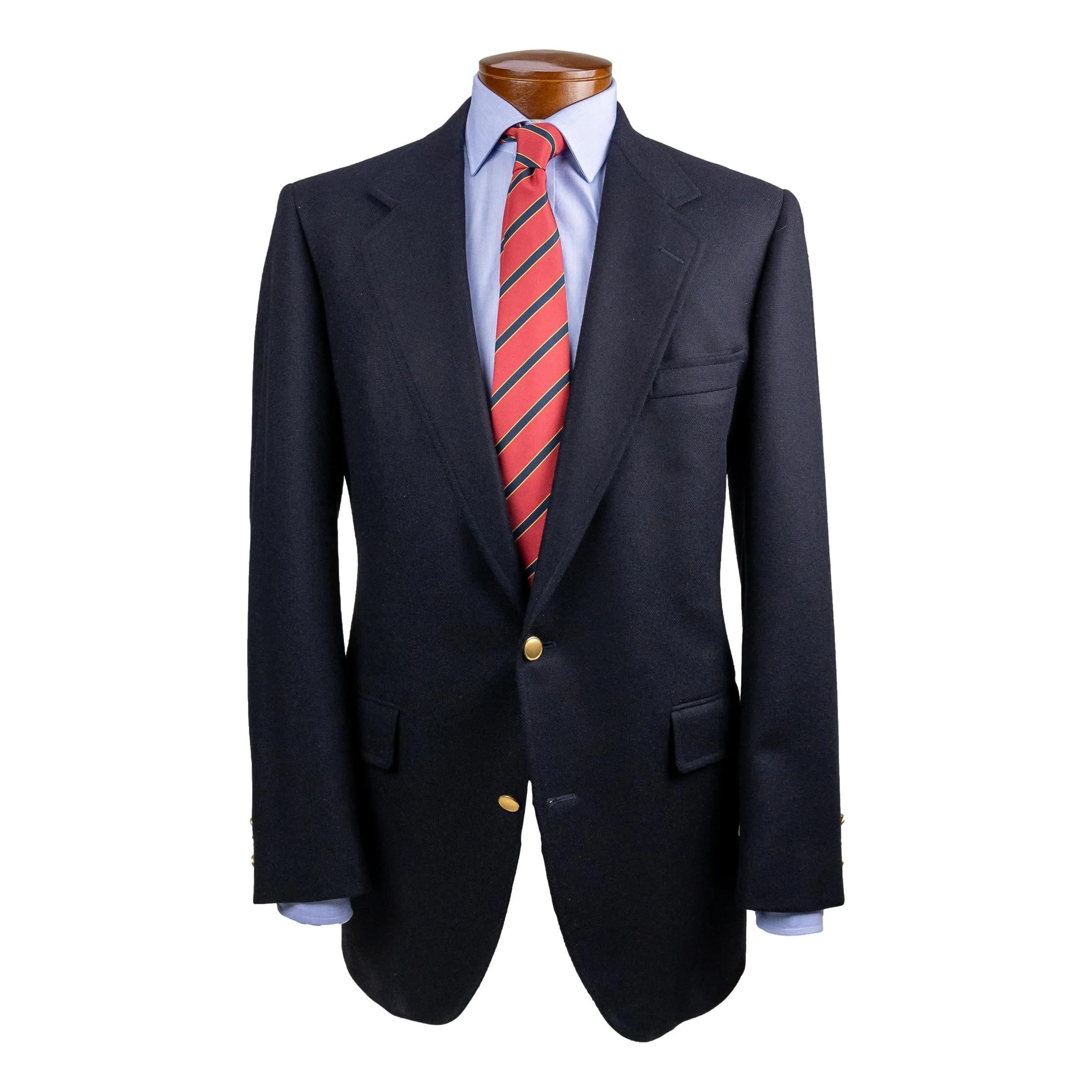 Bristol Dark Navy Wool Basket Weave Blazer (42L) sold by The Andover Shop