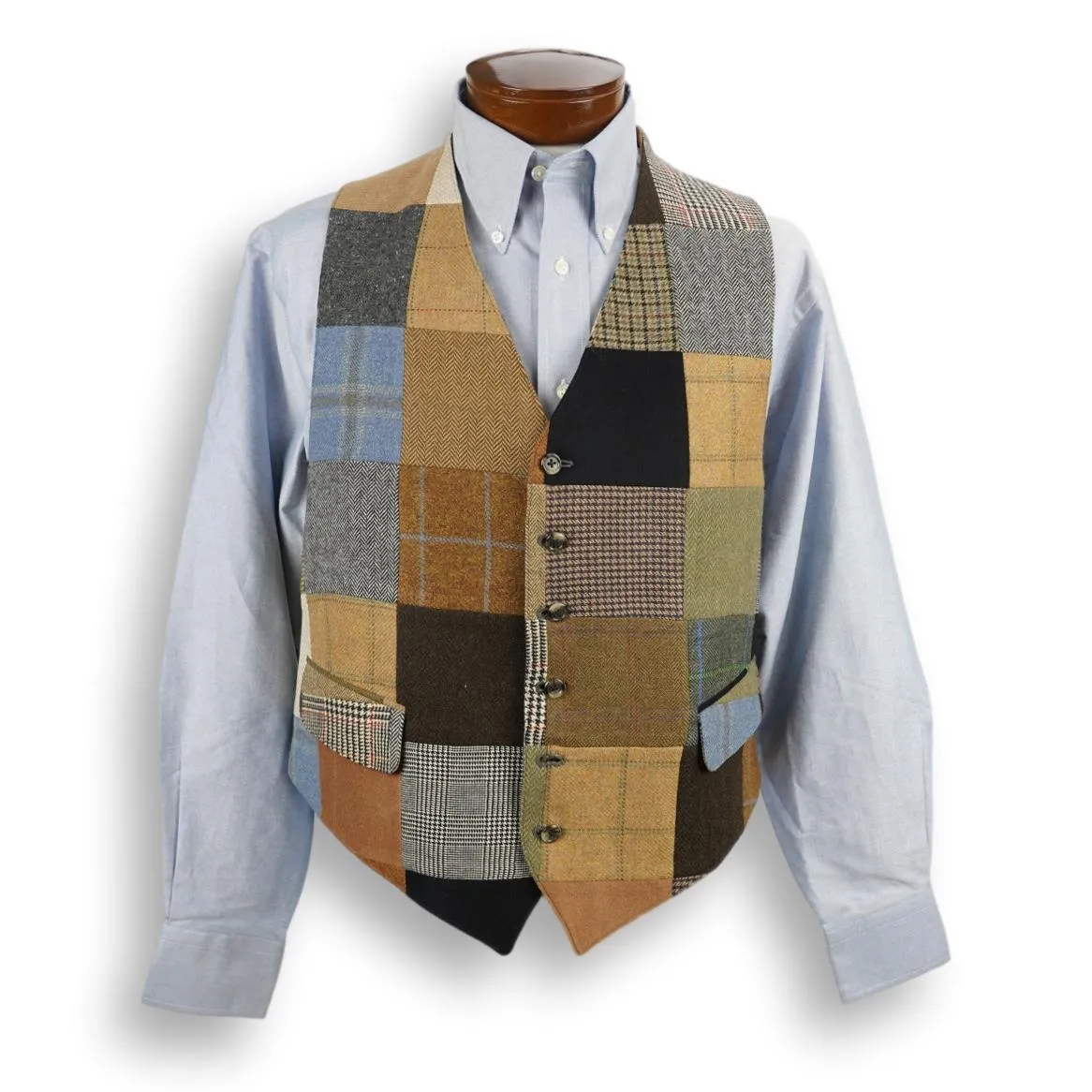 Cashmere Patchwork Vest sold by The Andover Shop