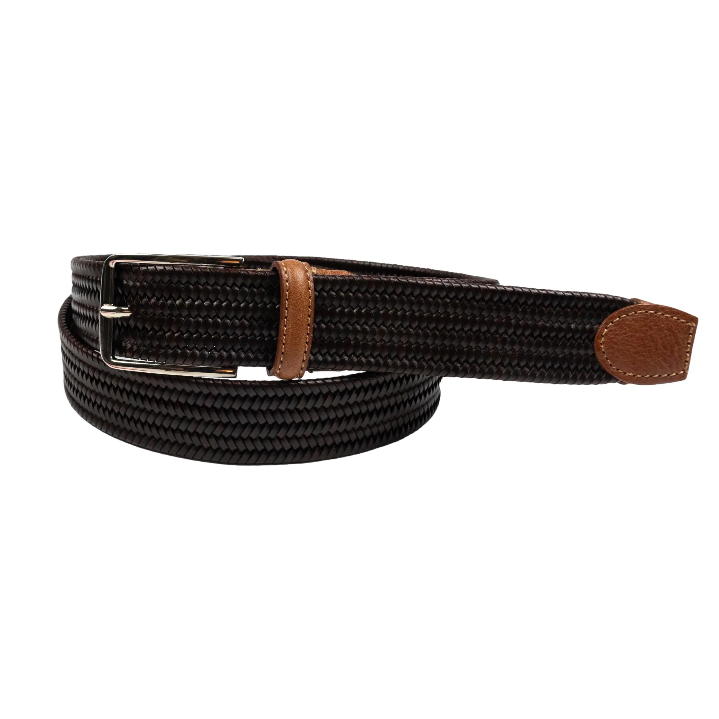 Braided Leather Stretch Belt sold by The Andover Shop product image thumbnail 2