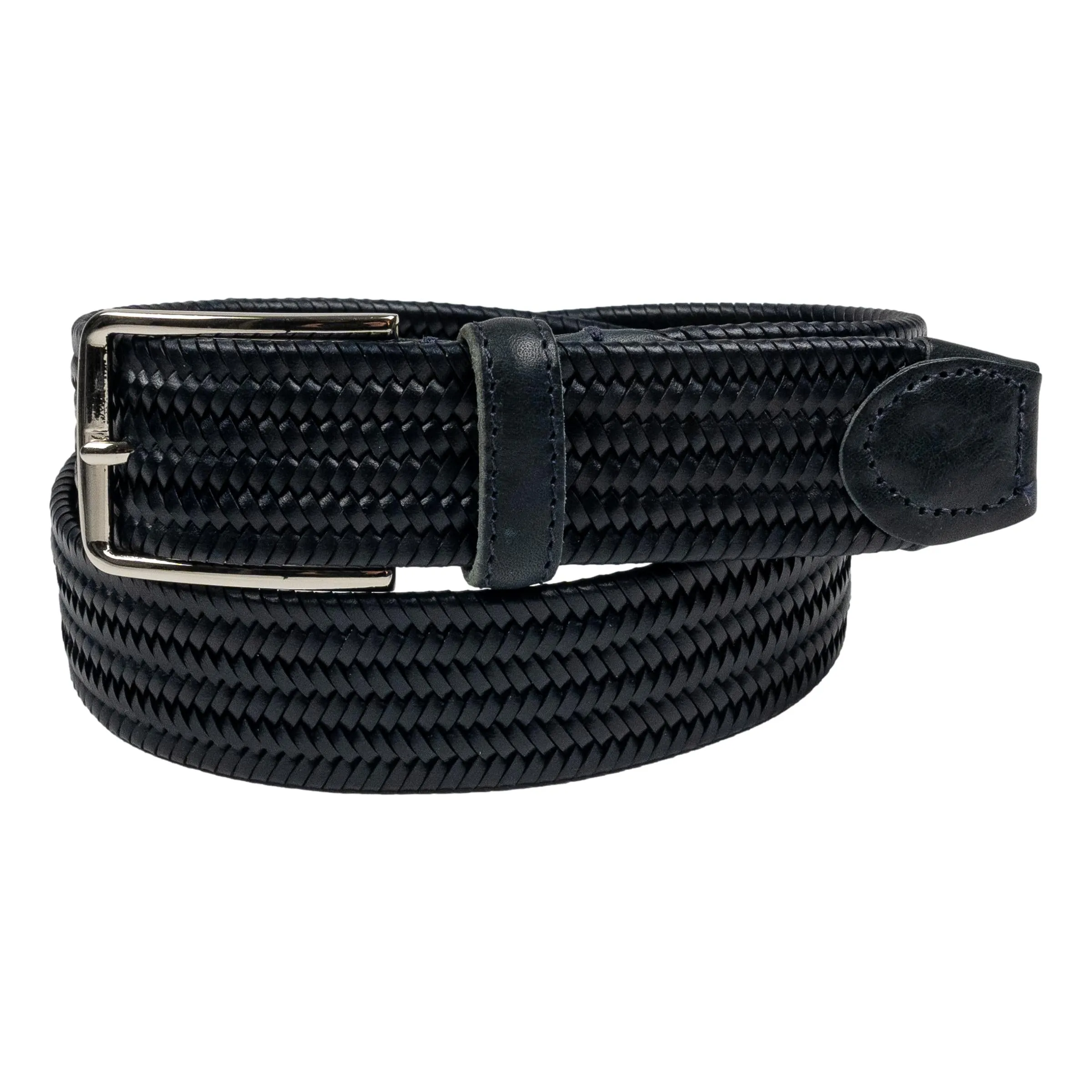 Braided Leather Stretch Belt sold by The Andover Shop product image thumbnail 3