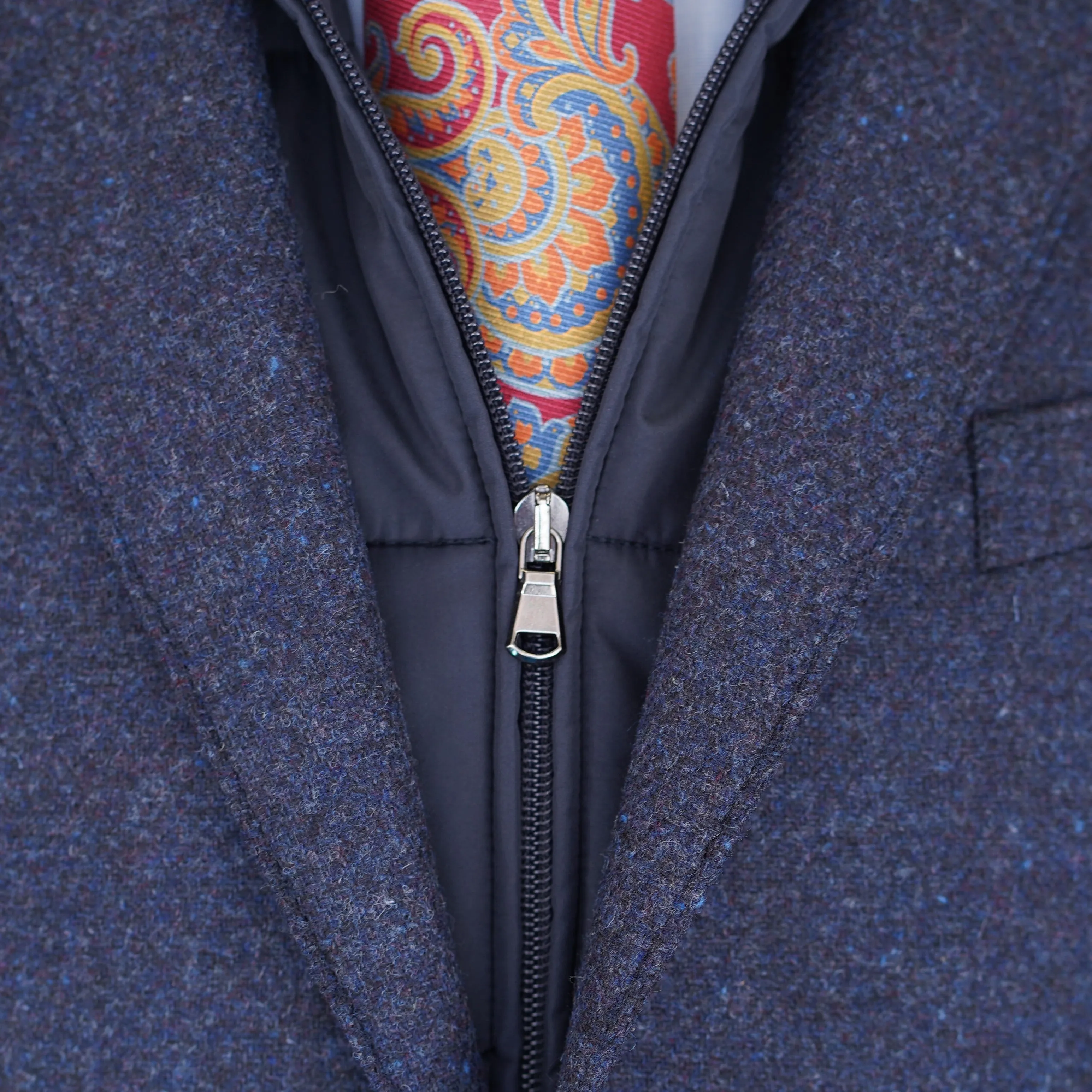 Navy 100% Virgin Italian Wool Zip-In Liner Sport Coat sold by The Andover Shop product image thumbnail 3