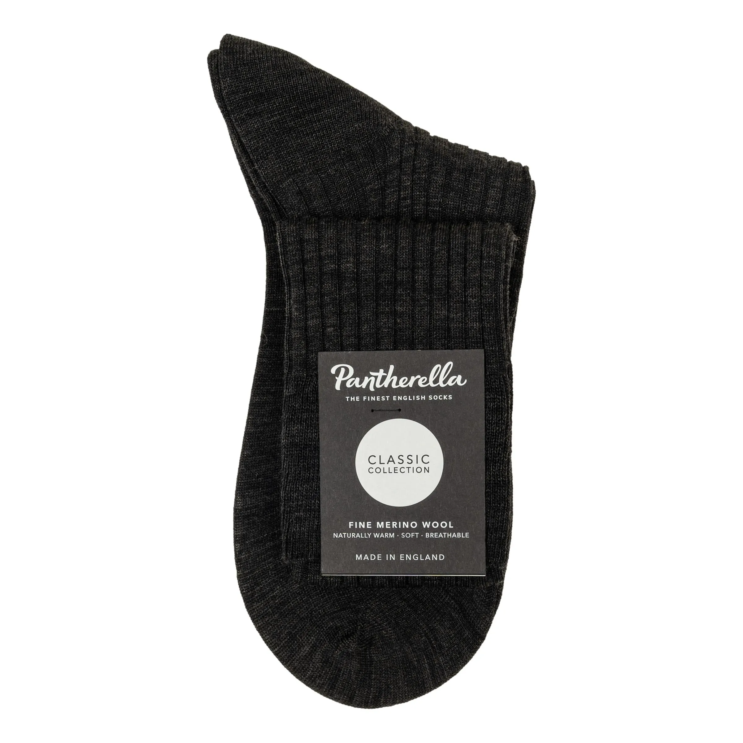 Laburnum 5x3 Rib Merino Over the Calf Wool Dress Socks sold by The Andover Shop product image thumbnail 5