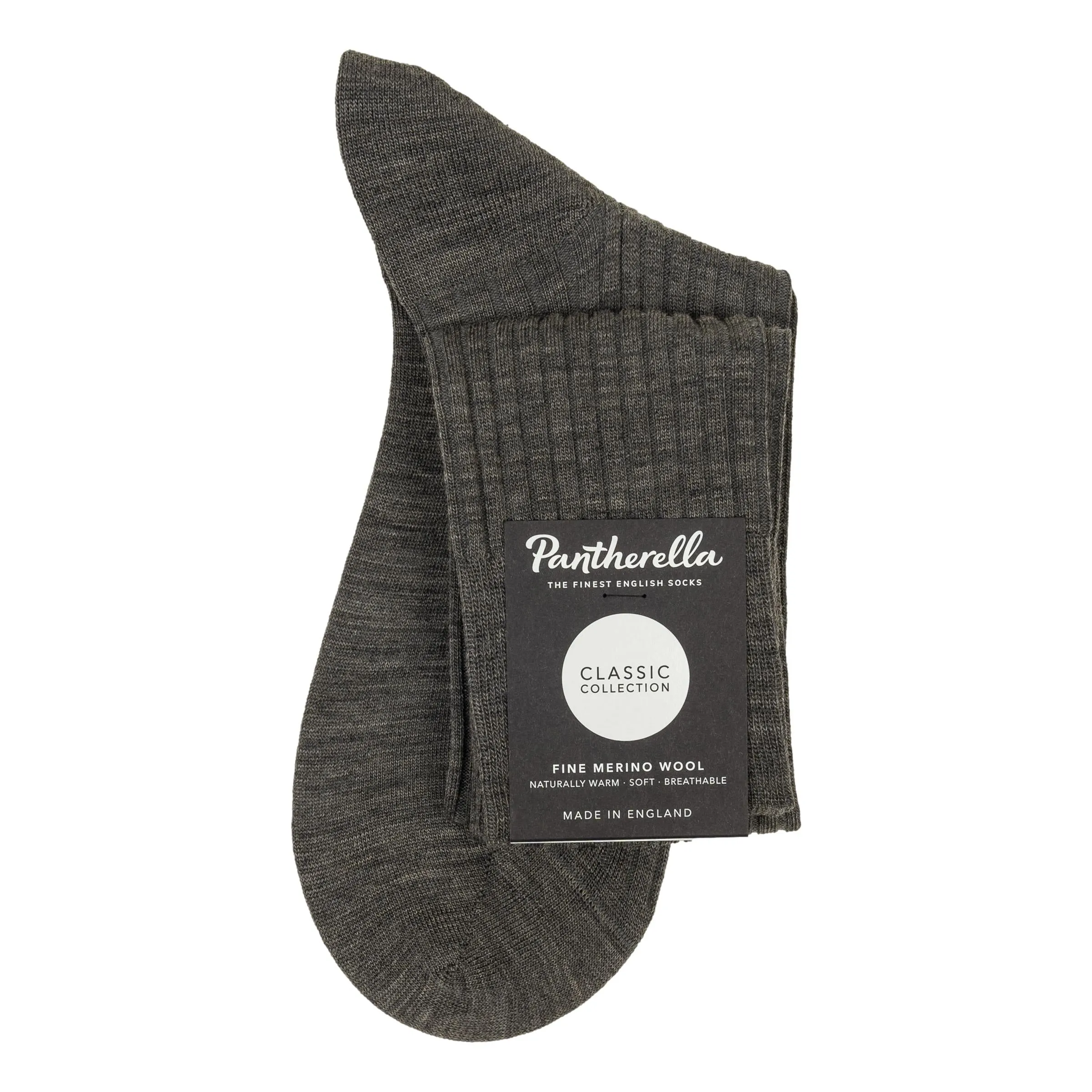 Laburnum 5x3 Rib Merino Over the Calf Wool Dress Socks sold by The Andover Shop