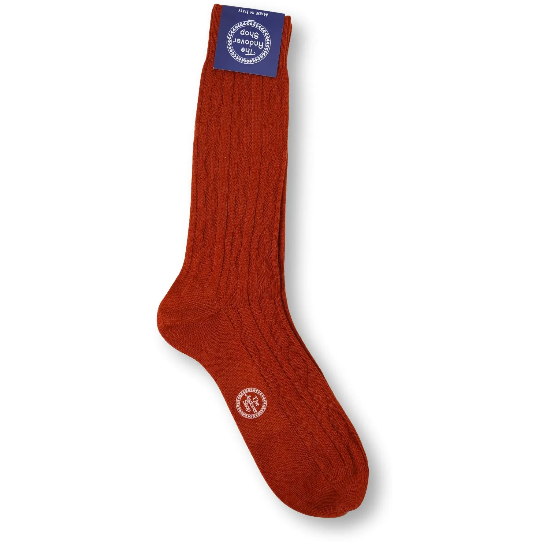 Mid-calf Cable Pure Cashmere Dress Socks sold by The Andover Shop product image thumbnail 5