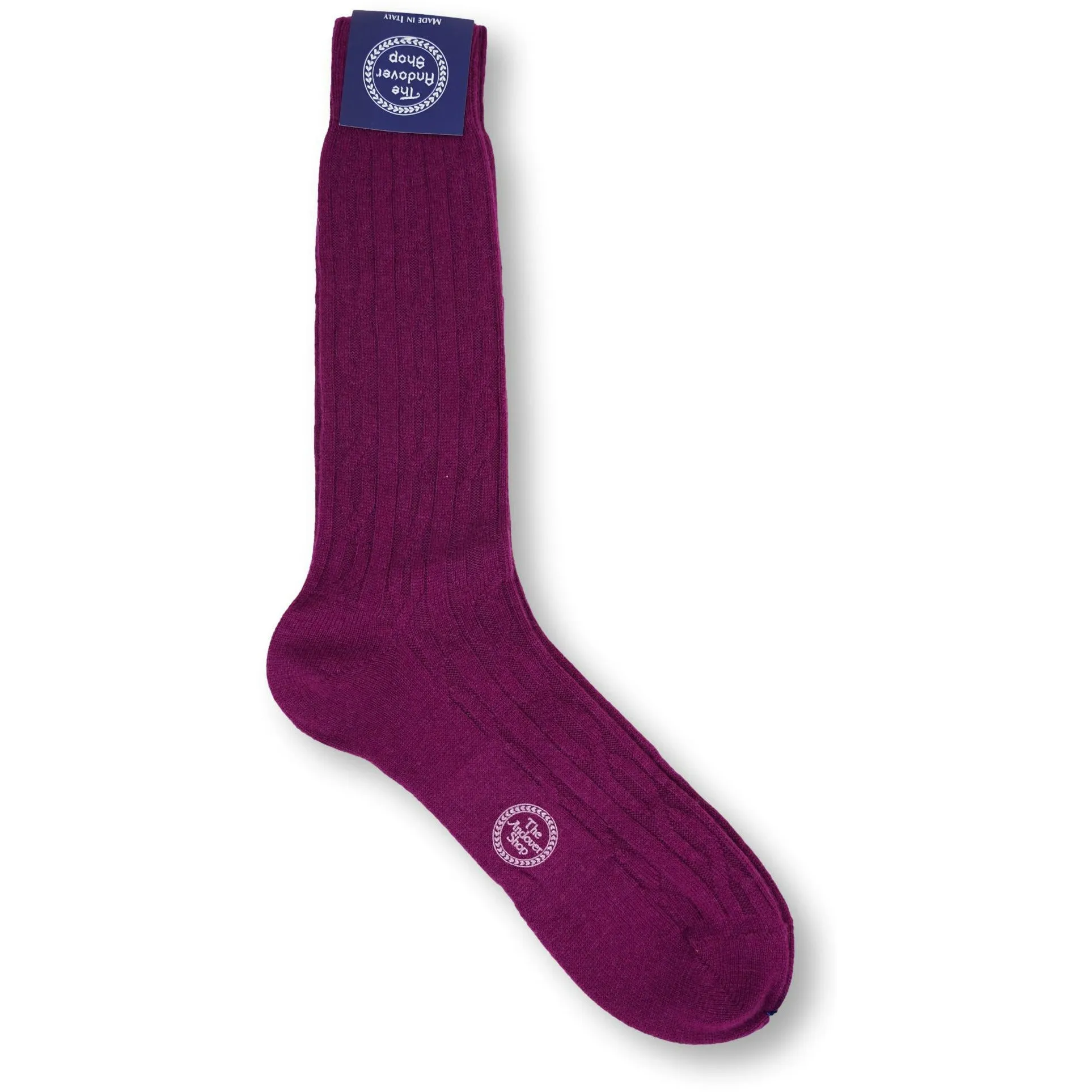 Mid-calf Cable Pure Cashmere Dress Socks sold by The Andover Shop product image thumbnail 3