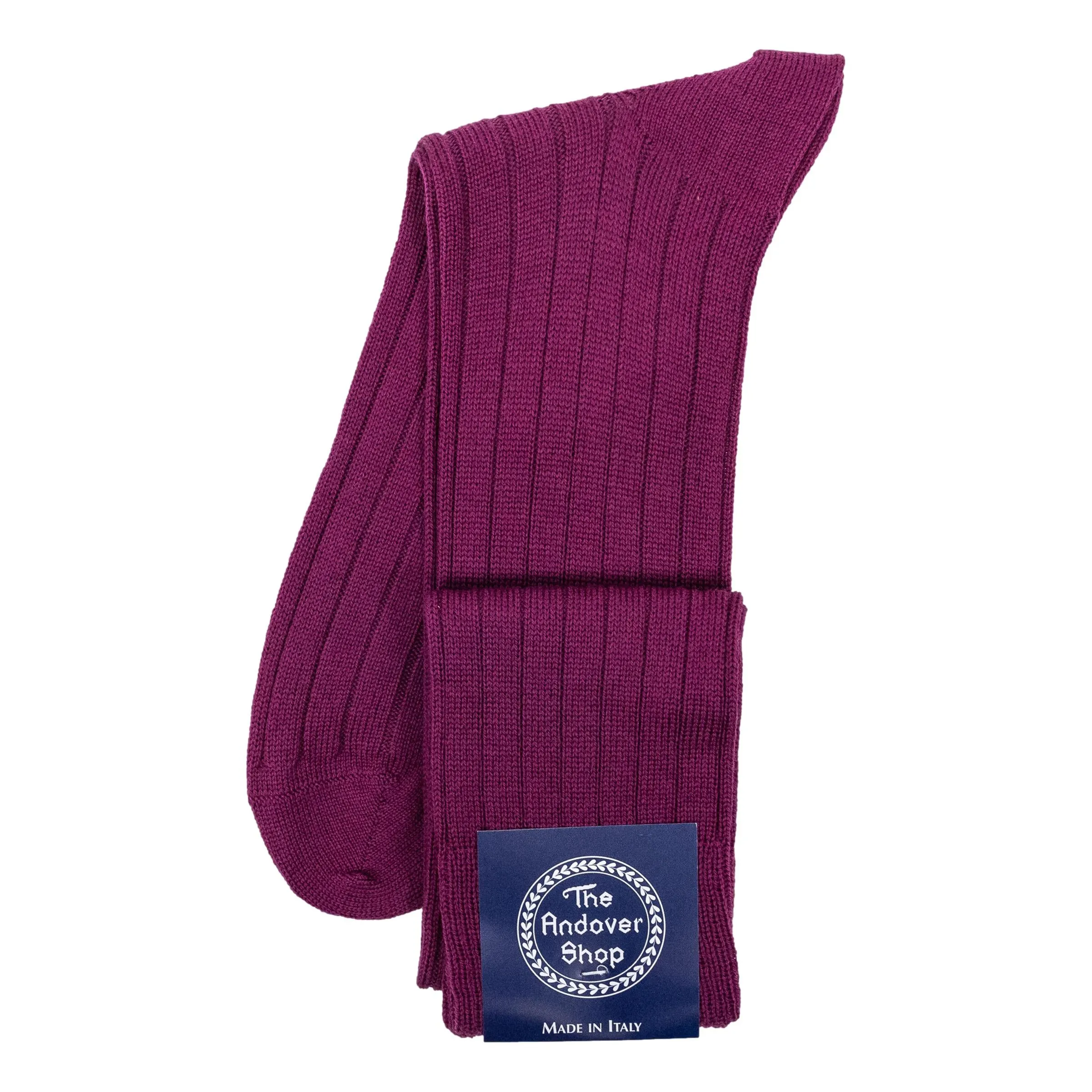 Over the Calf Ribbed Wool Dress Socks sold by The Andover Shop product image thumbnail 3