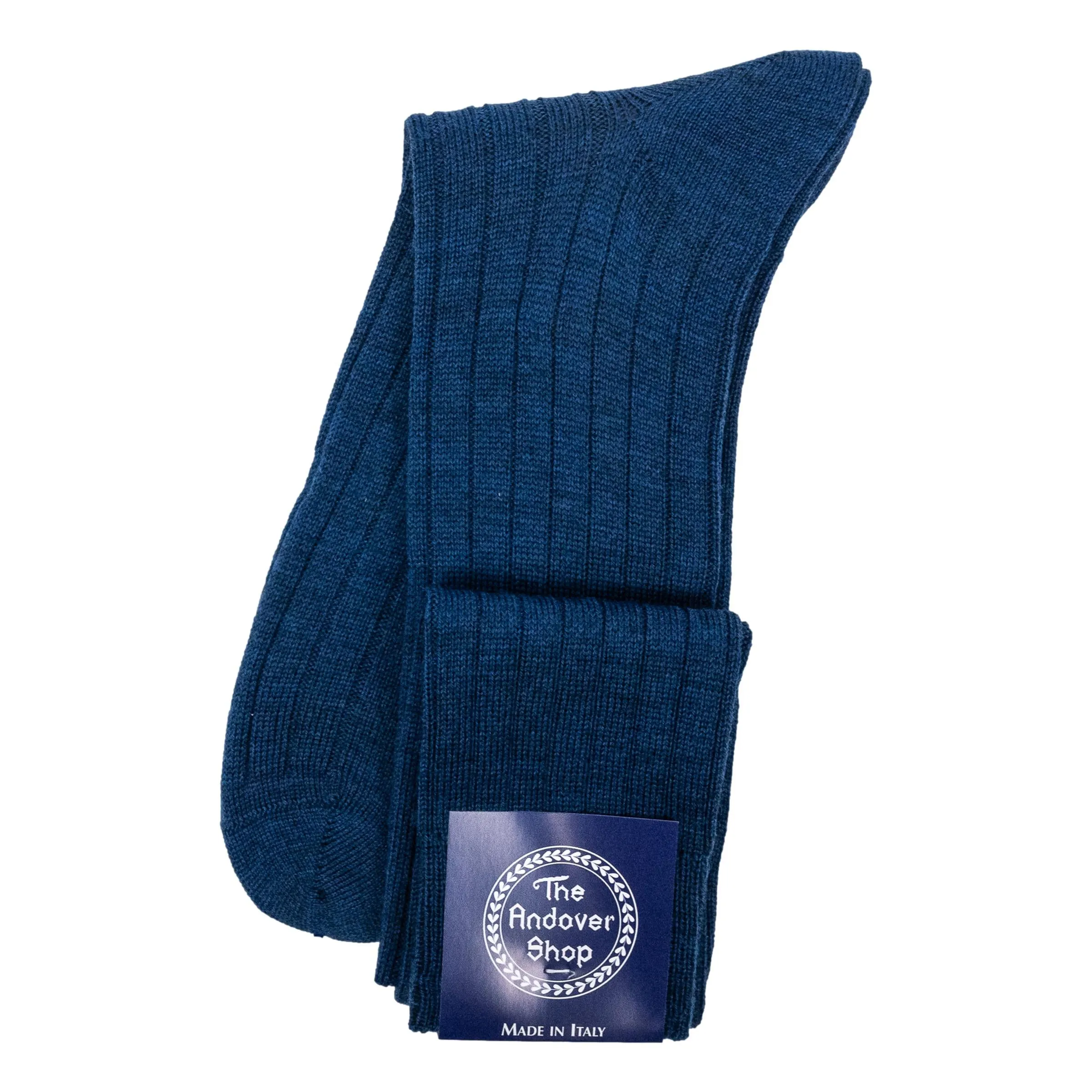 Over the Calf Ribbed Wool Dress Socks sold by The Andover Shop product image thumbnail 5