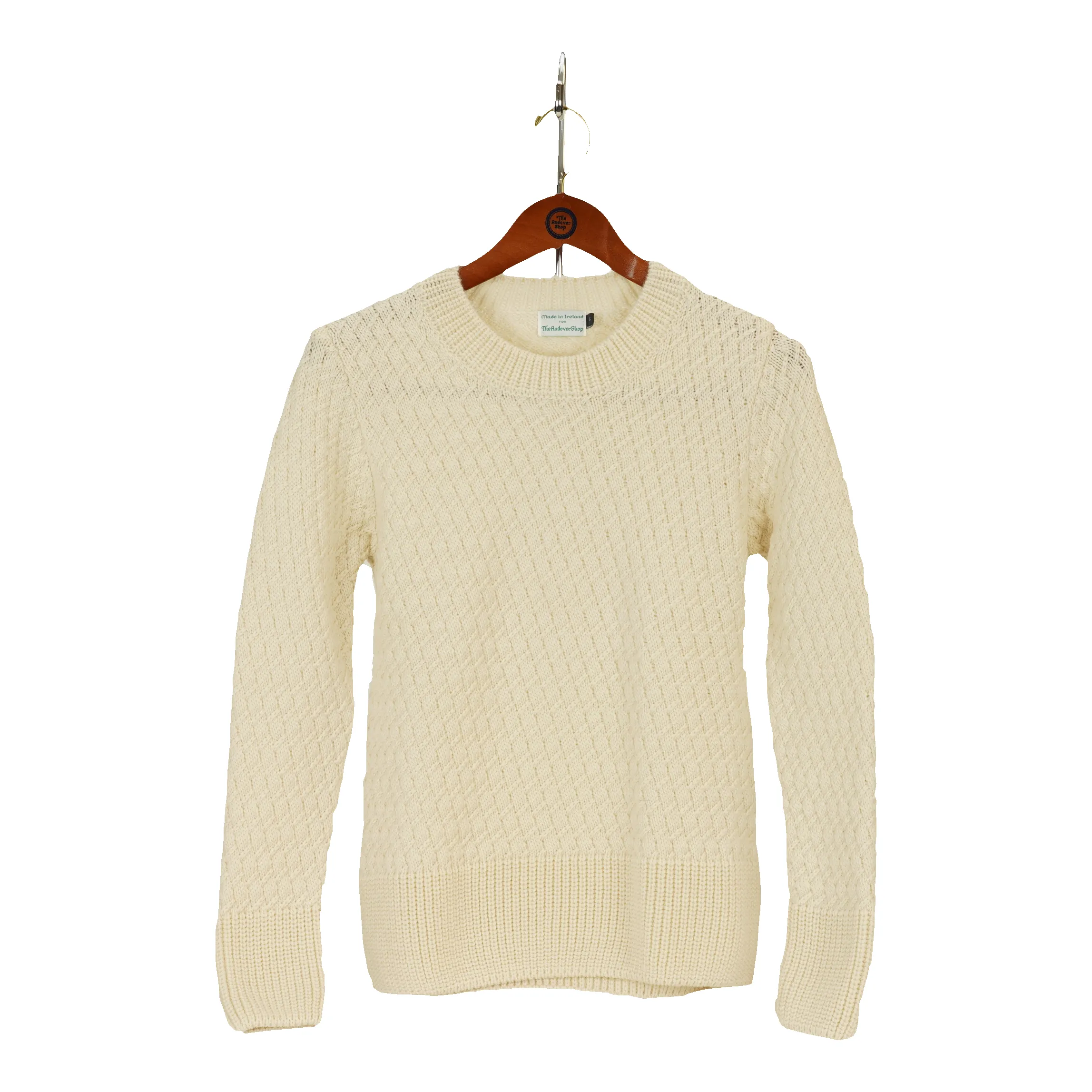 Wool Basket Weave Crew Neck Sweater sold by The Andover Shop product image thumbnail 2