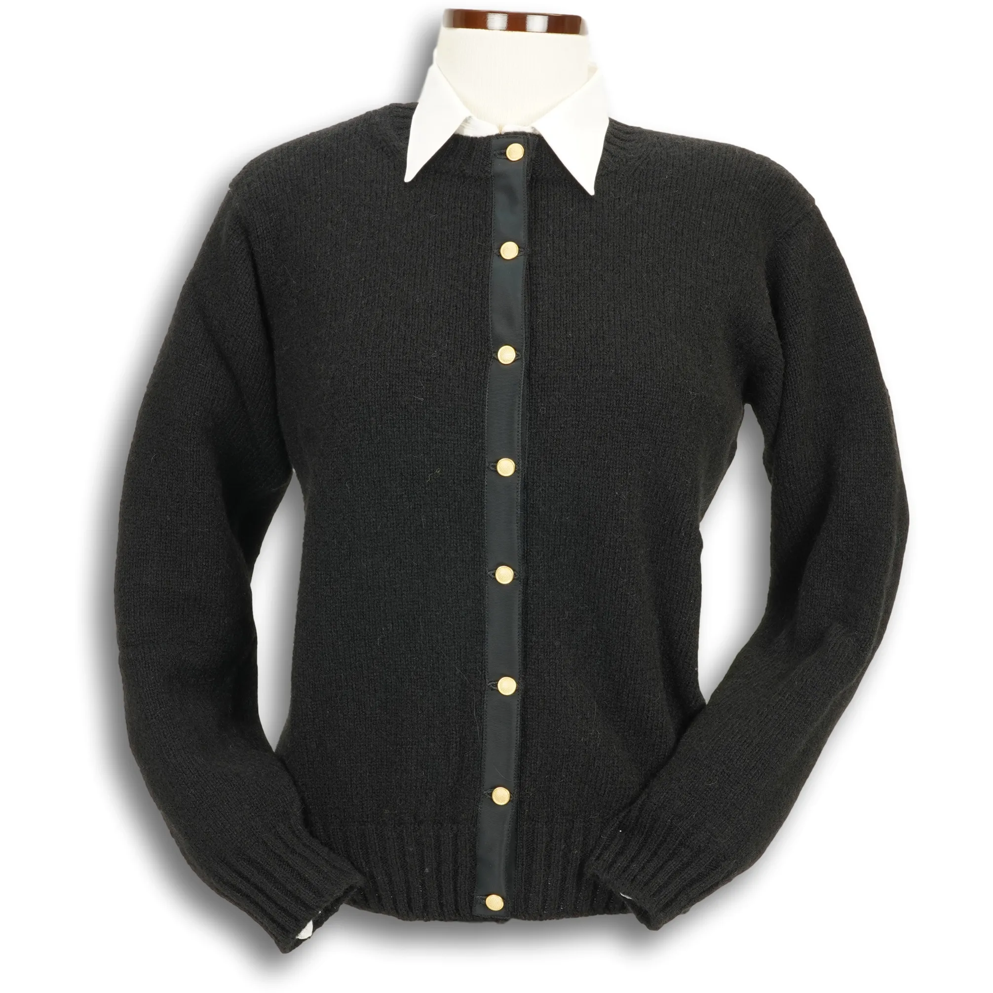 Shetland Crew Neck Cardigan Sweater sold by The Andover Shop product image thumbnail 4