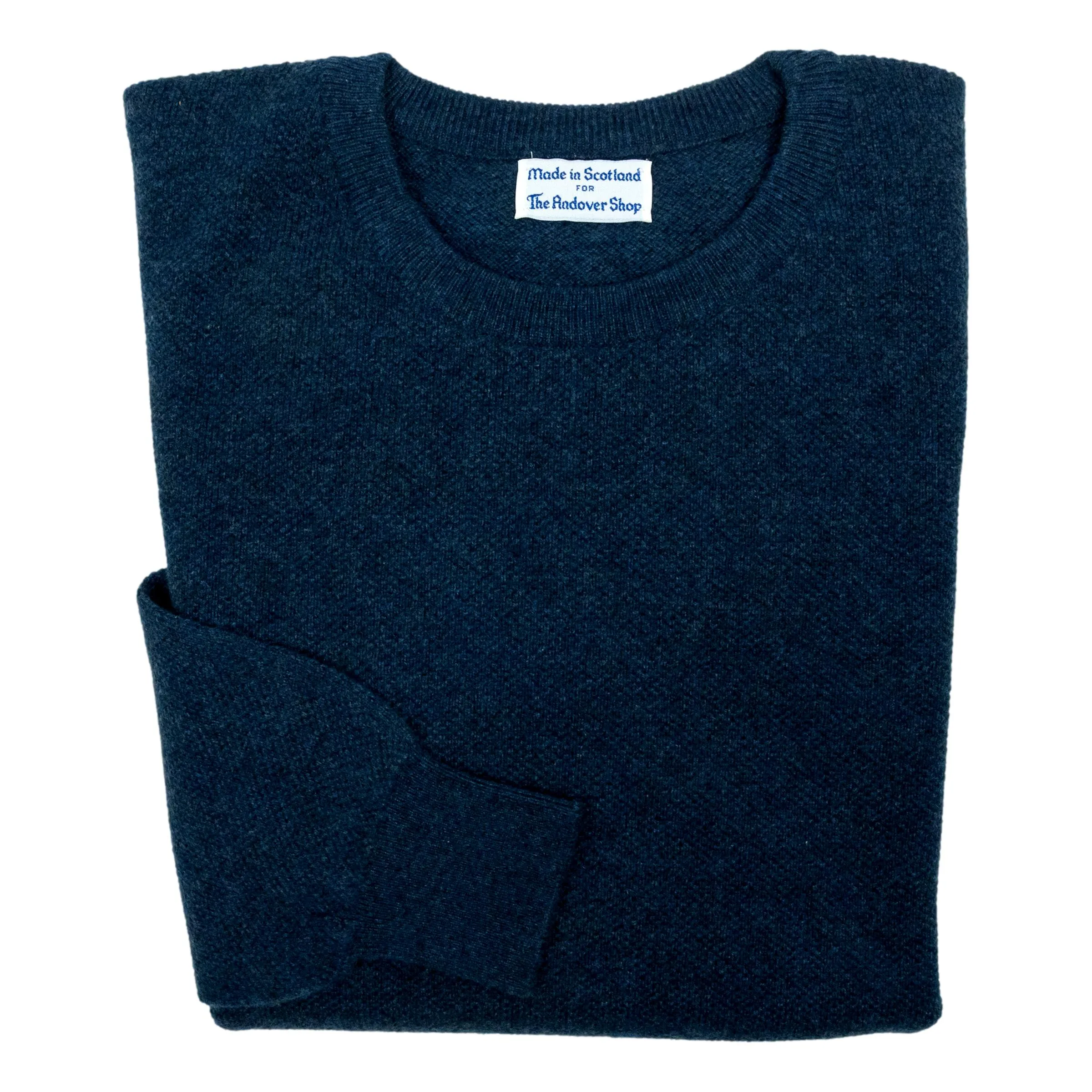 Pure Cashmere Waffle Knit Crew Neck Sweater sold by The Andover Shop product image thumbnail 3