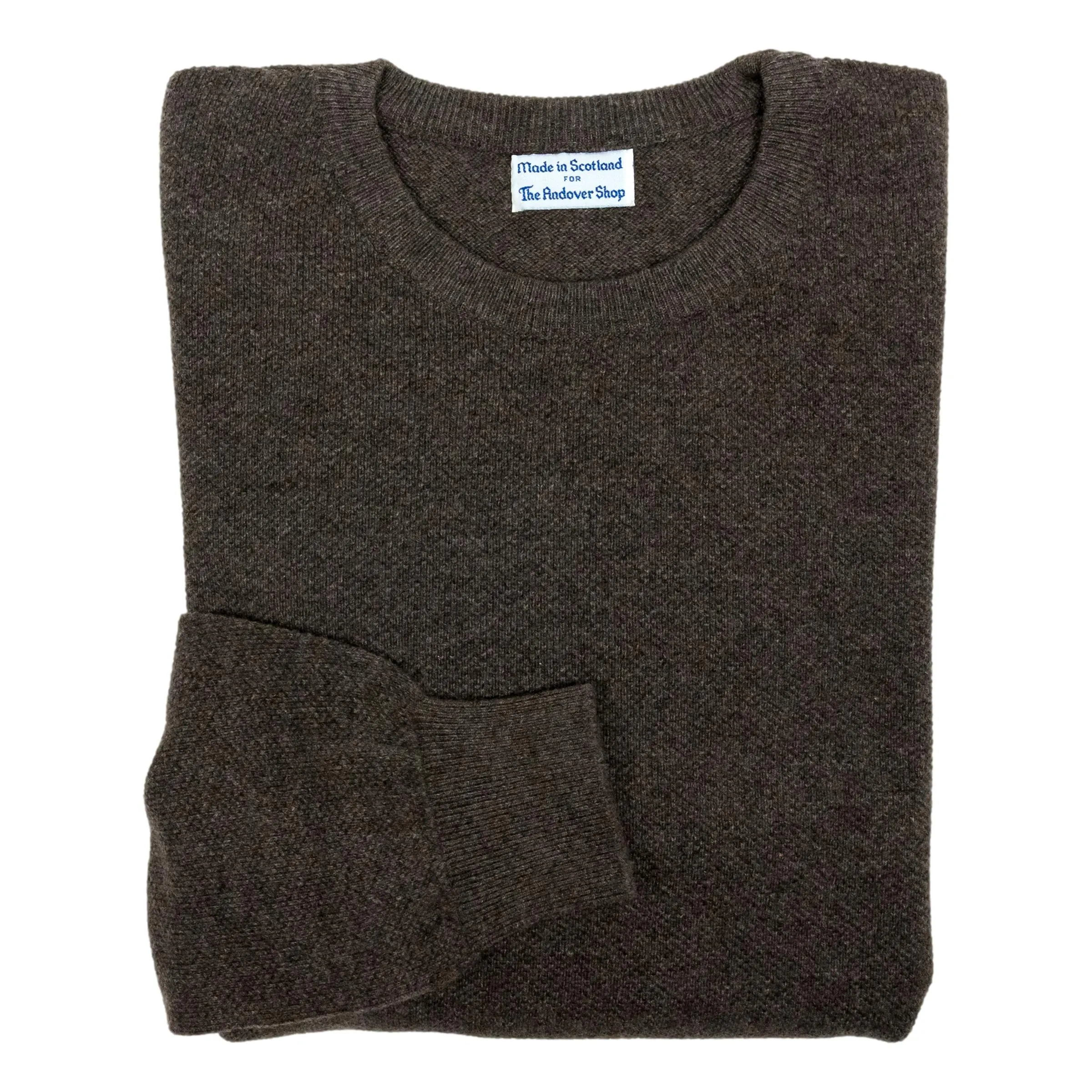 Pure Cashmere Waffle Knit Crew Neck Sweater sold by The Andover Shop product image thumbnail 5