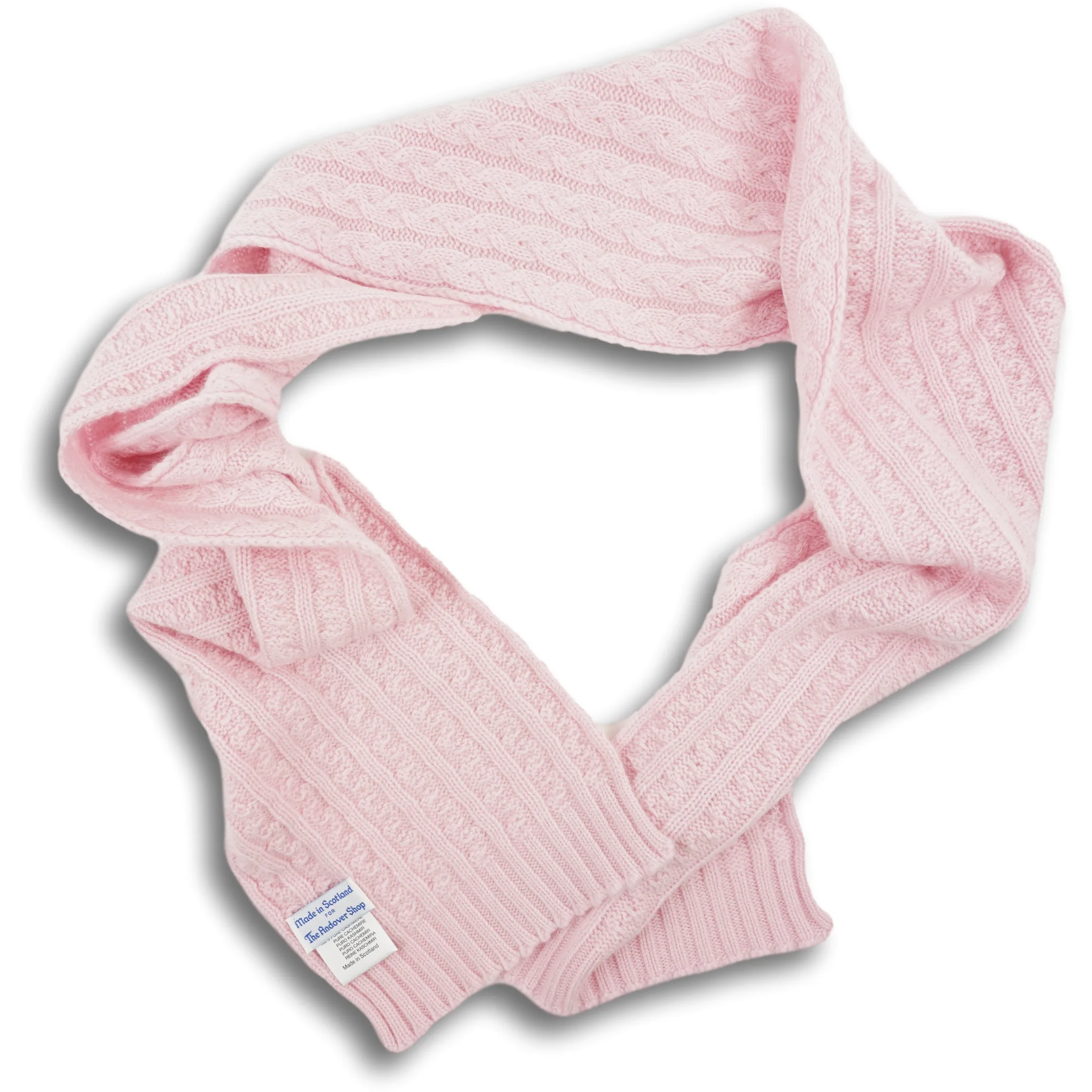 Cashmere Cable Knit Scarf sold by The Andover Shop product image thumbnail 3