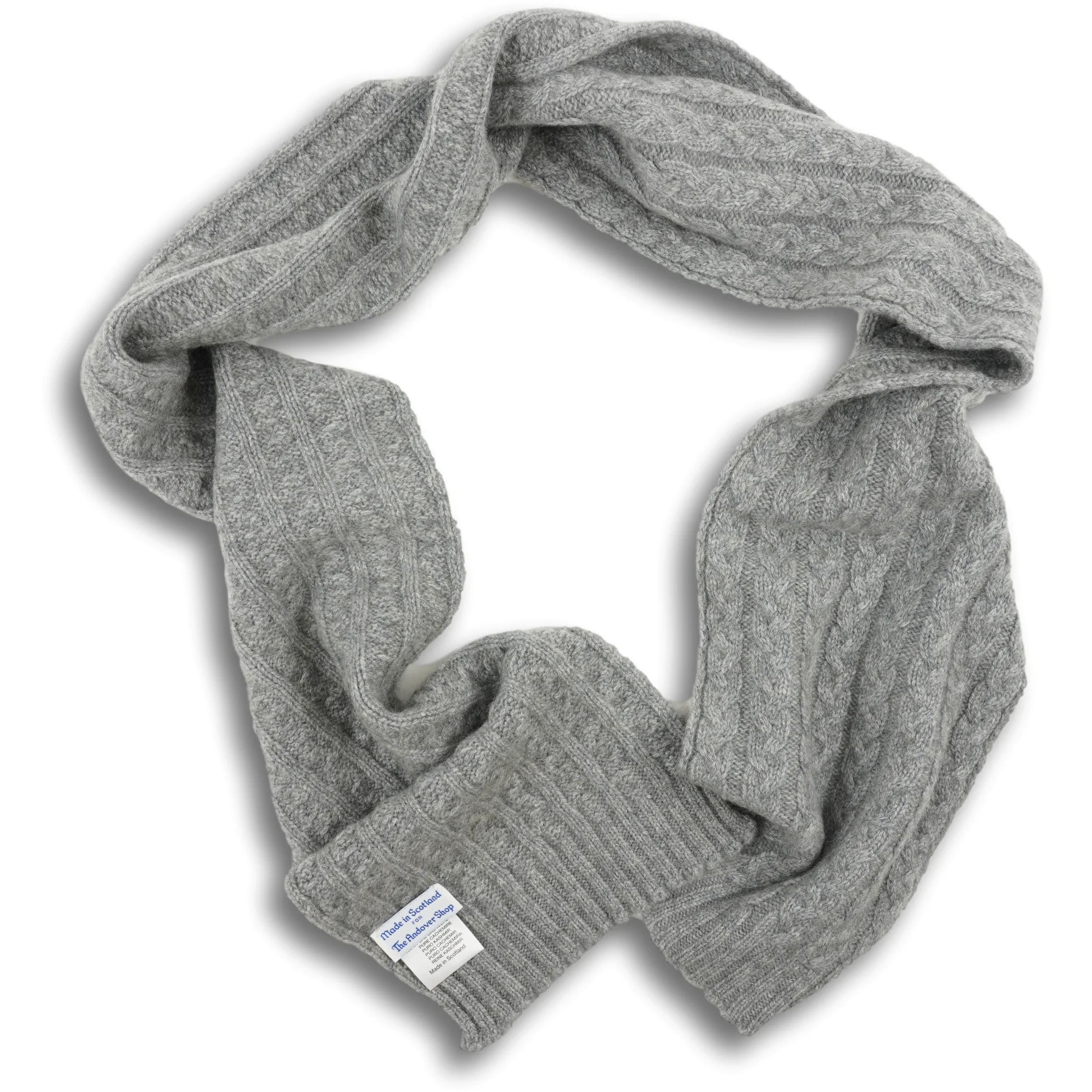 Cashmere Cable Knit Scarf sold by The Andover Shop product image thumbnail 2