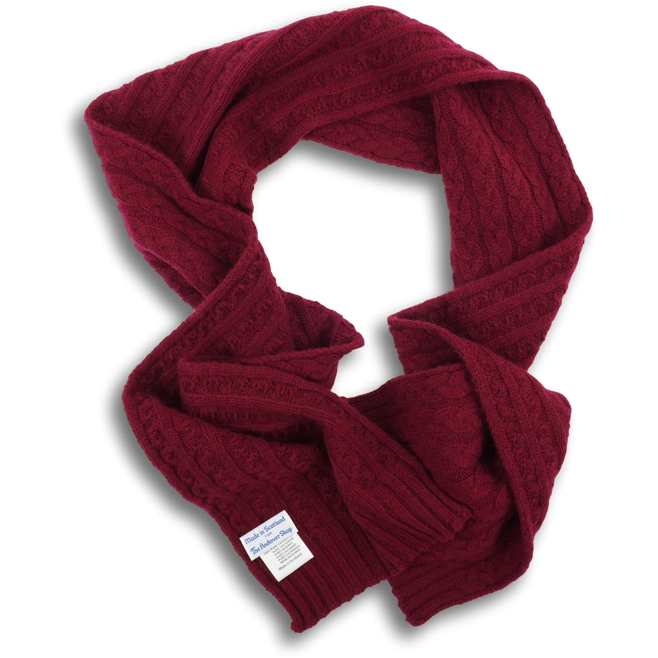 Cashmere Cable Knit Scarf sold by The Andover Shop