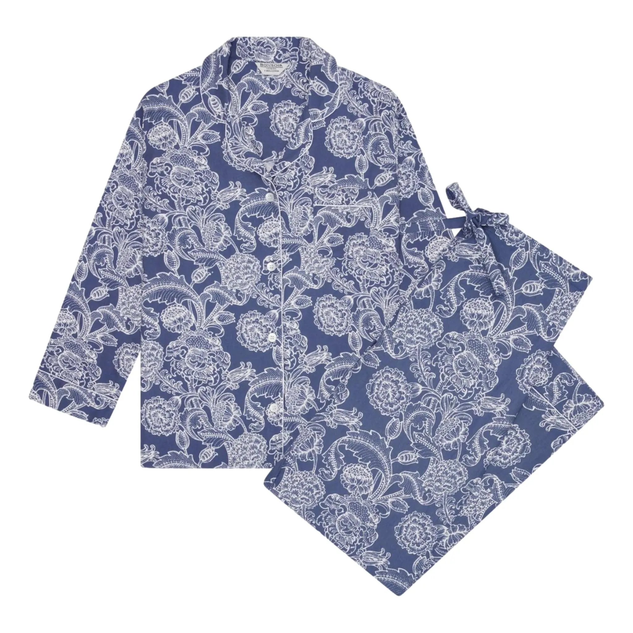 Ladies Brushed Cotton Flannel Pyjamas sold by The Andover Shop product image thumbnail 2