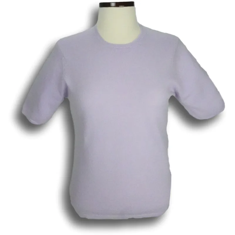 Cashmere Short Sleeve Crewneck Sweater sold by The Andover Shop