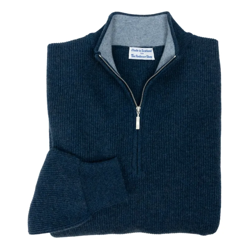 Cashmere Kirton Quarter Zip Sweater sold by The Andover Shop