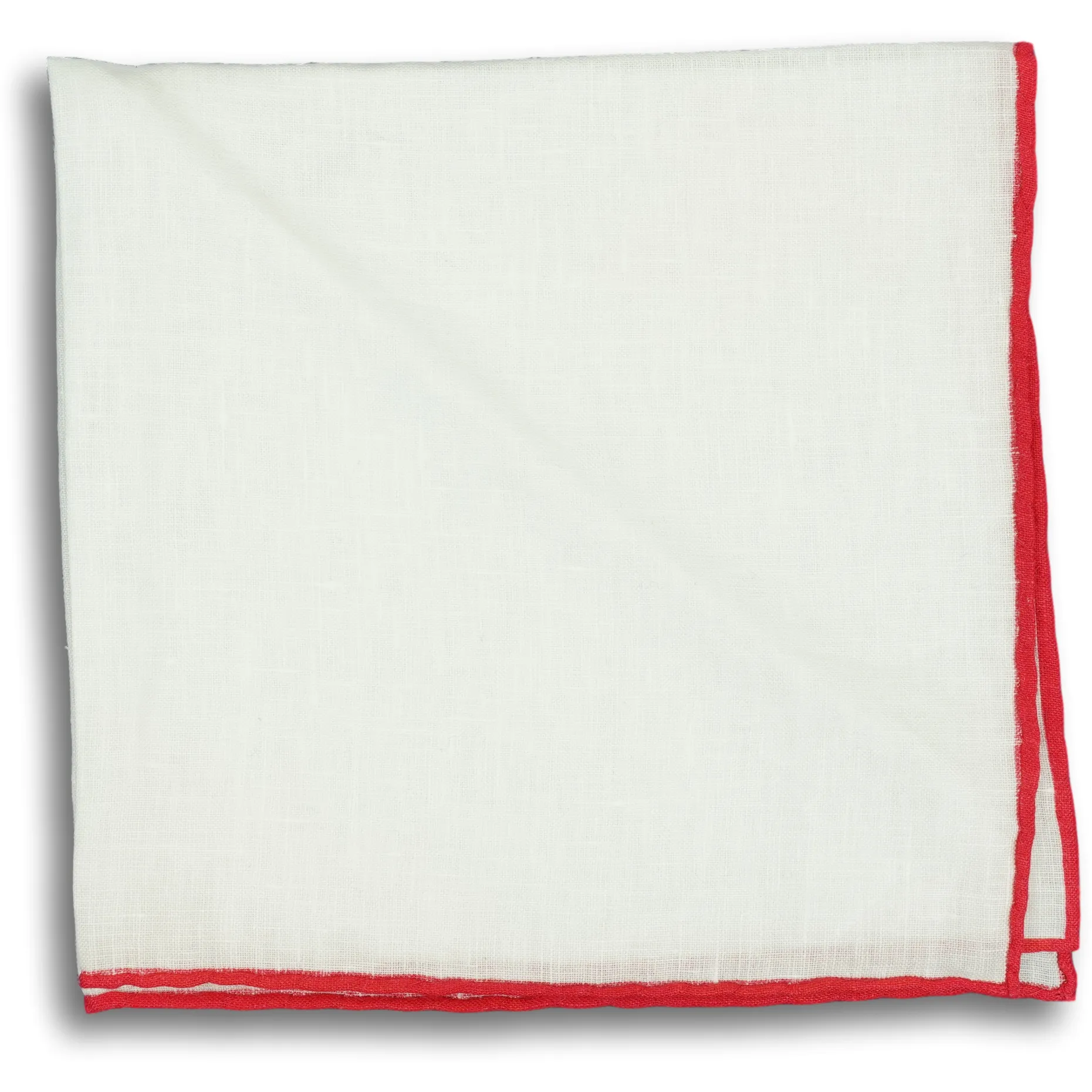 White with Colored Border Pocket Square sold by The Andover Shop product image thumbnail 2