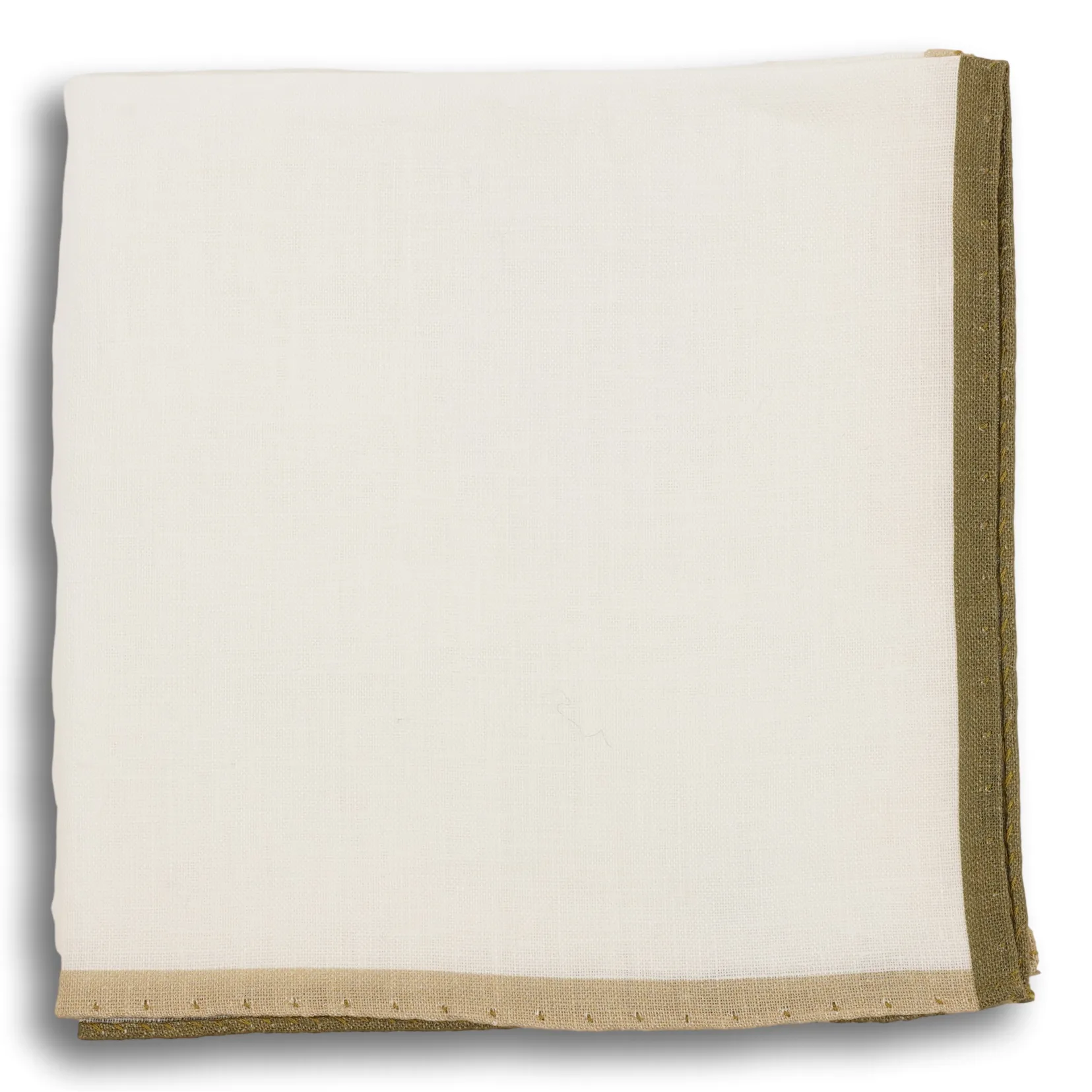 White with Colored Border Pocket Square sold by The Andover Shop product image thumbnail 5