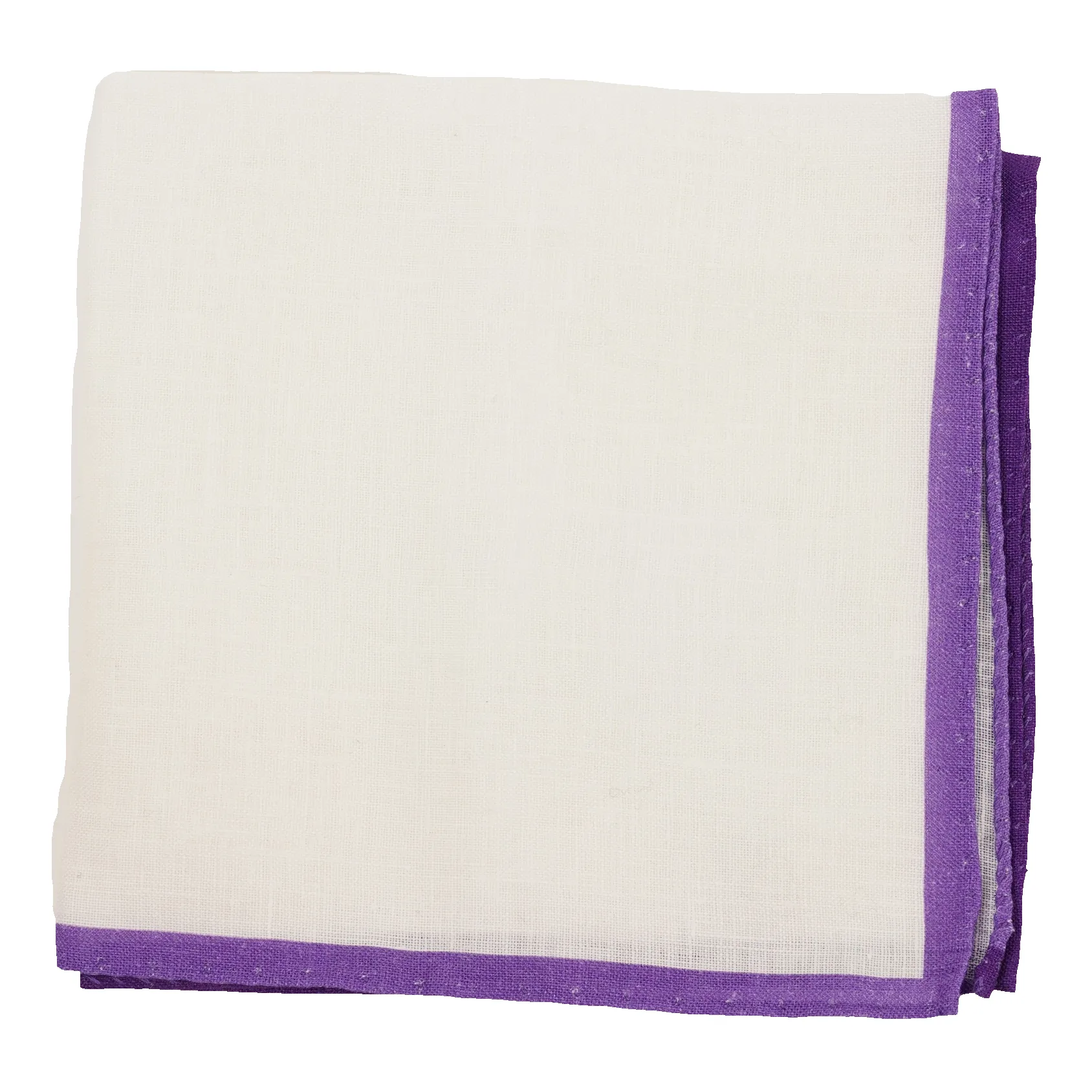 White with Colored Border Pocket Square sold by The Andover Shop product image thumbnail 3