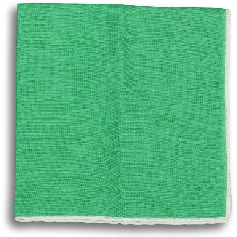 Solid with White Border Pocket Square sold by The Andover Shop