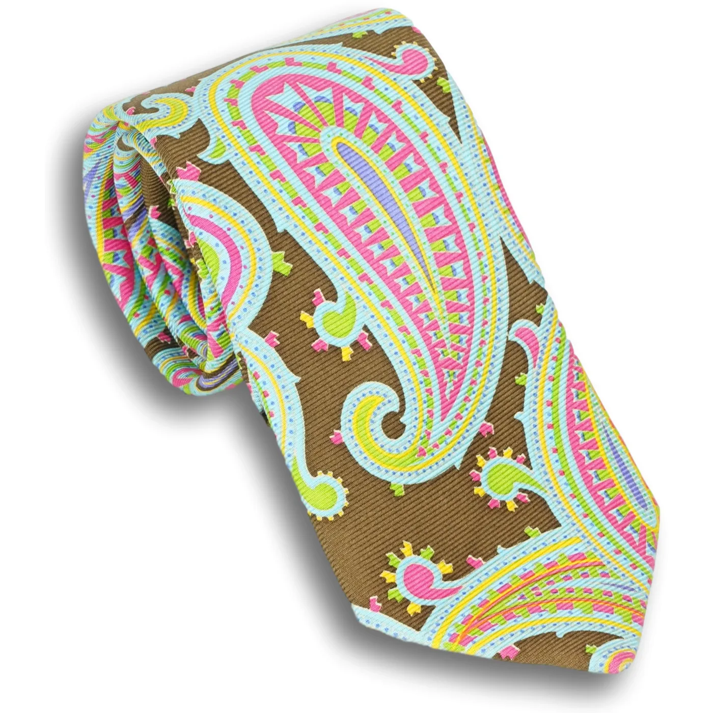 Large Multicolor Paisley Silk Tie sold by The Andover Shop product image thumbnail 2