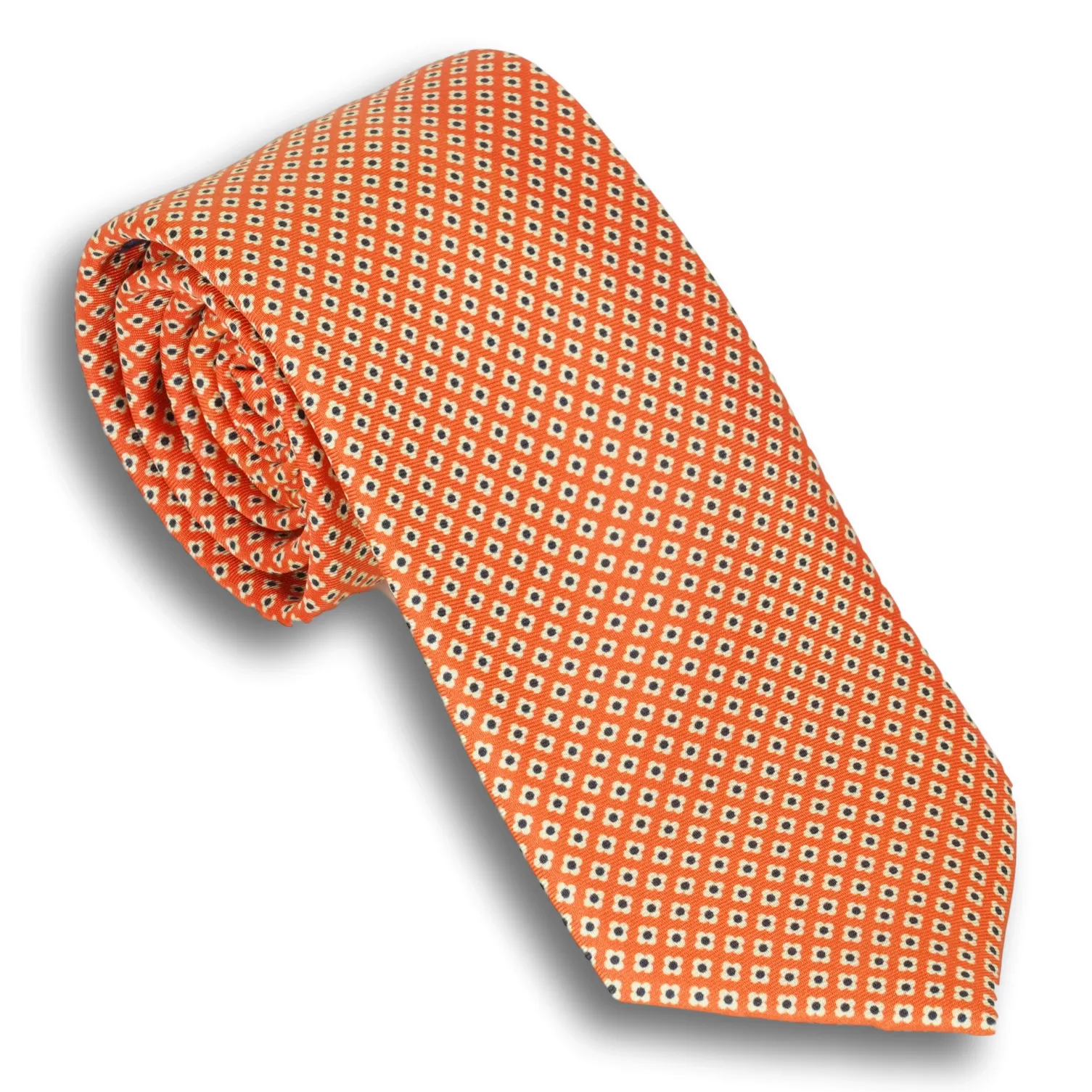 Small Flower Motif Silk Tie sold by The Andover Shop product image thumbnail 4