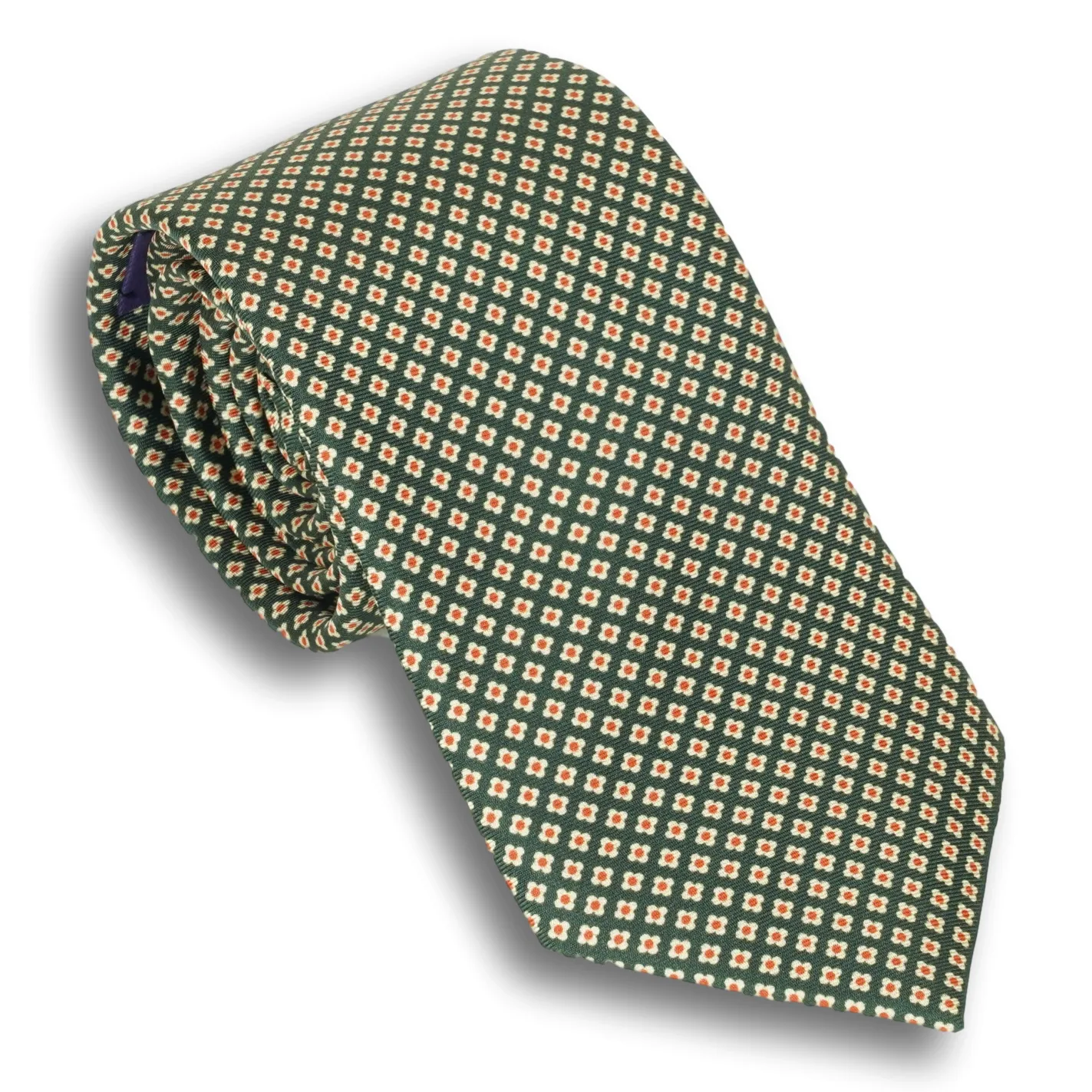 Small Flower Motif Silk Tie sold by The Andover Shop product image thumbnail 2