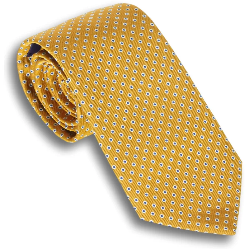 Silver Color Filled Circle Silk Tie sold by The Andover Shop