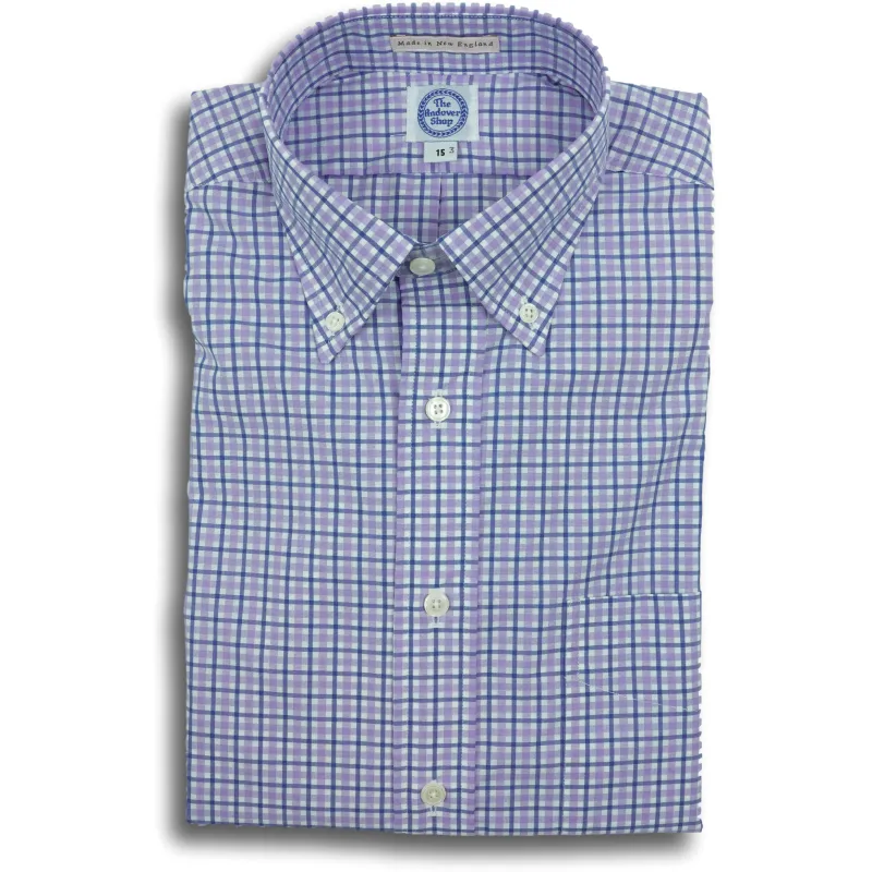 Purple and Blue Graph Check Button Down Shirt sold by The Andover Shop
