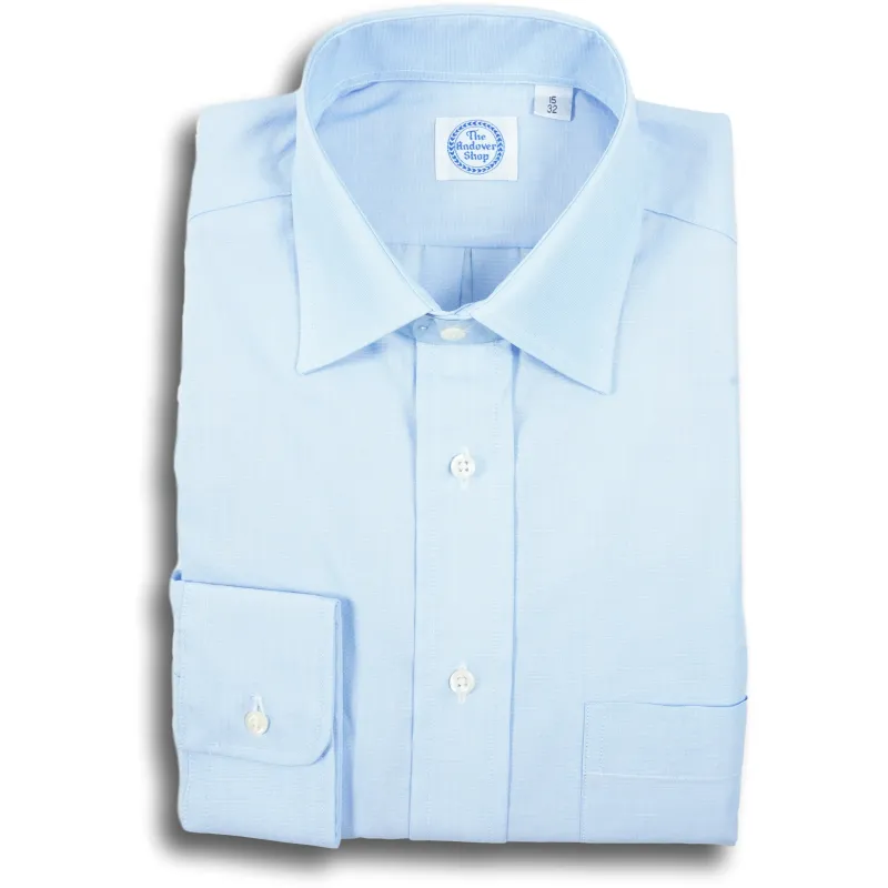 Blue End on End Spread Collar Shirt sold by The Andover Shop