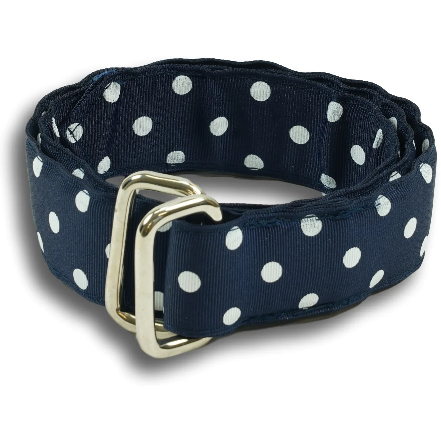 Navy with White Polka Dots Ribbon Belt sold by The Andover Shop