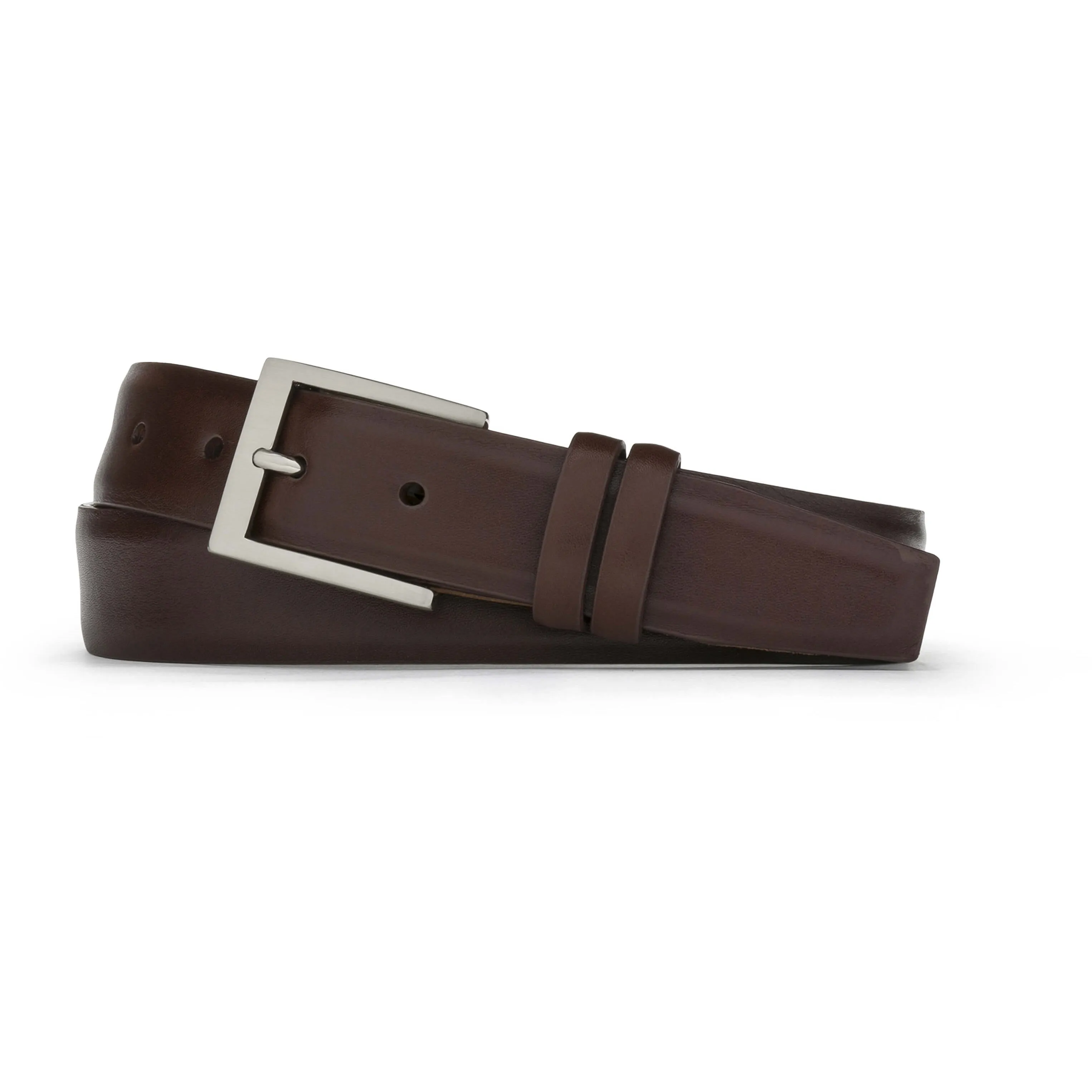1 1/4" Semi-Matte Calfskin Belt with Brushed Nickel Buckle sold by The Andover Shop product image thumbnail 2