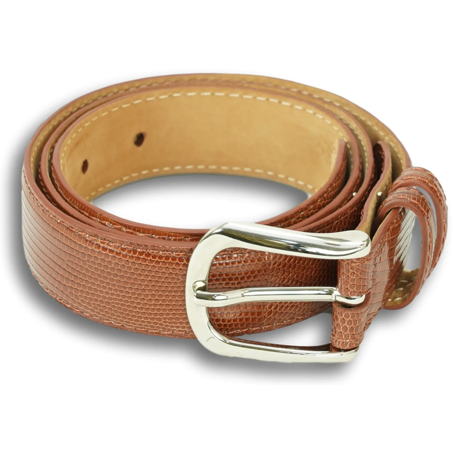 1 1/8" Lizard Skin Belt with Nickel Buckle sold by The Andover Shop product image thumbnail 3