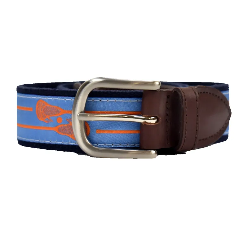 Lacrosse Stick Needlepoint Belt sold by The Andover Shop