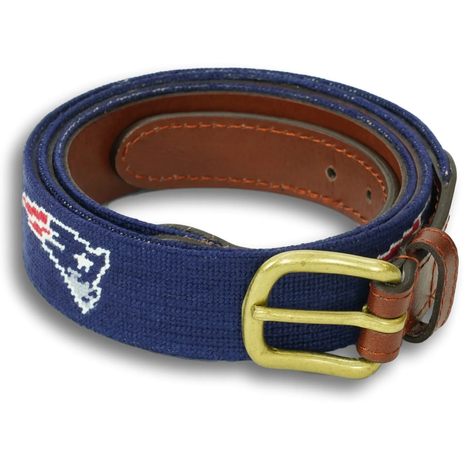 Patriots Needlepoint Belt sold by The Andover Shop