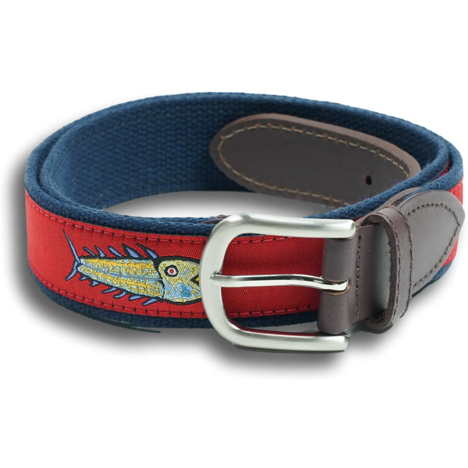 Hopkins Fish Leather Tab Belt sold by The Andover Shop
