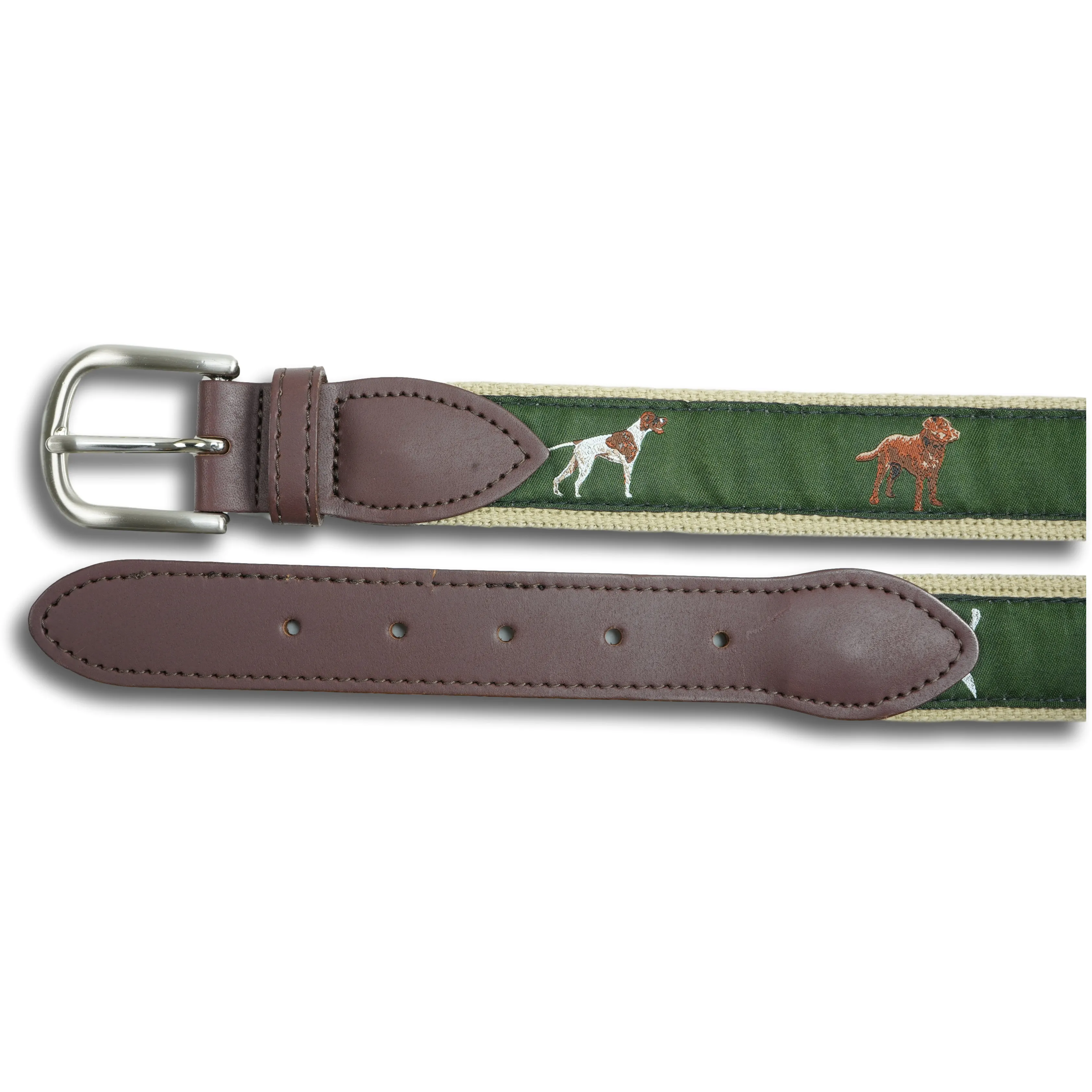 Sporting Dogs Leather Tab Belt sold by The Andover Shop product image thumbnail 2