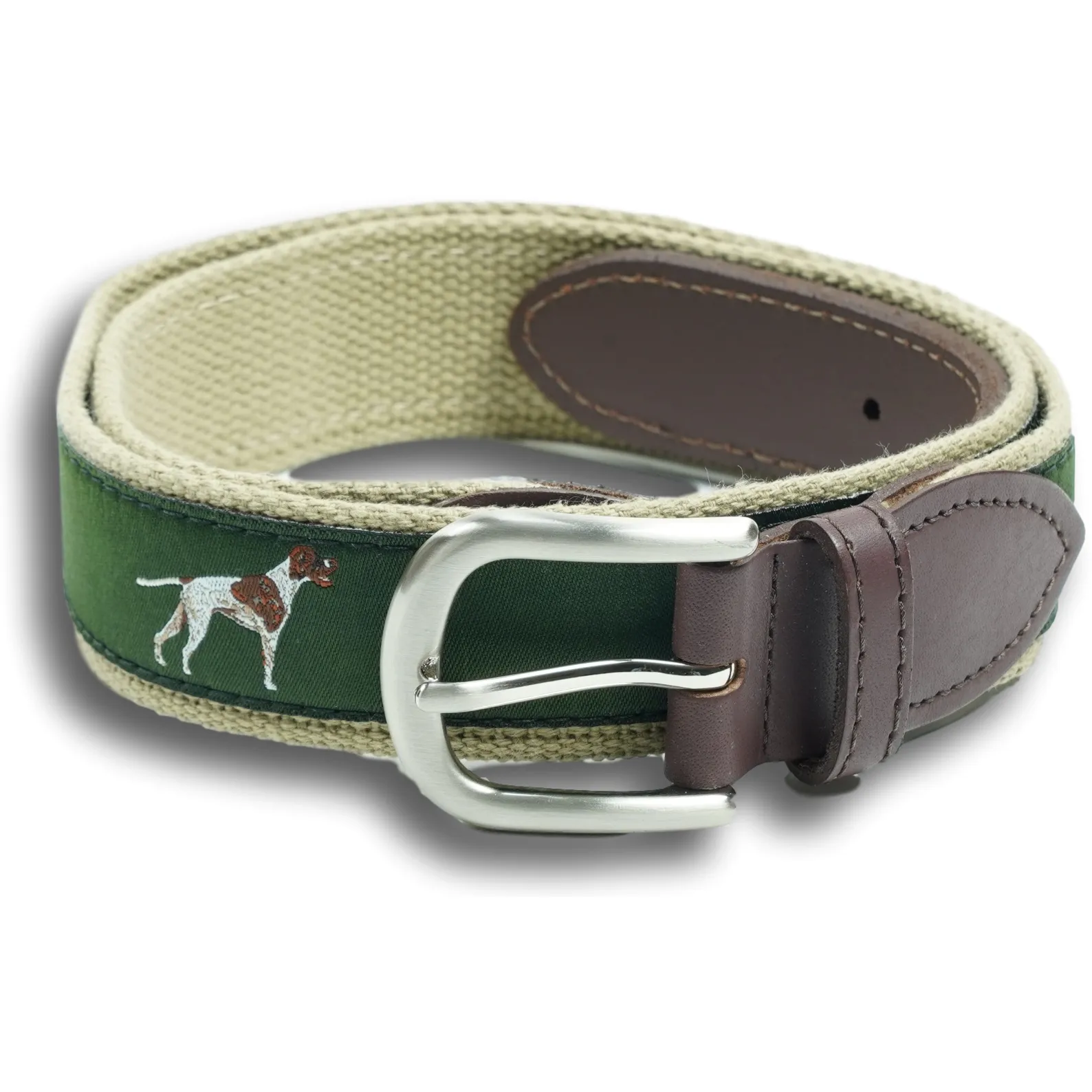 Sporting Dogs Leather Tab Belt sold by The Andover Shop