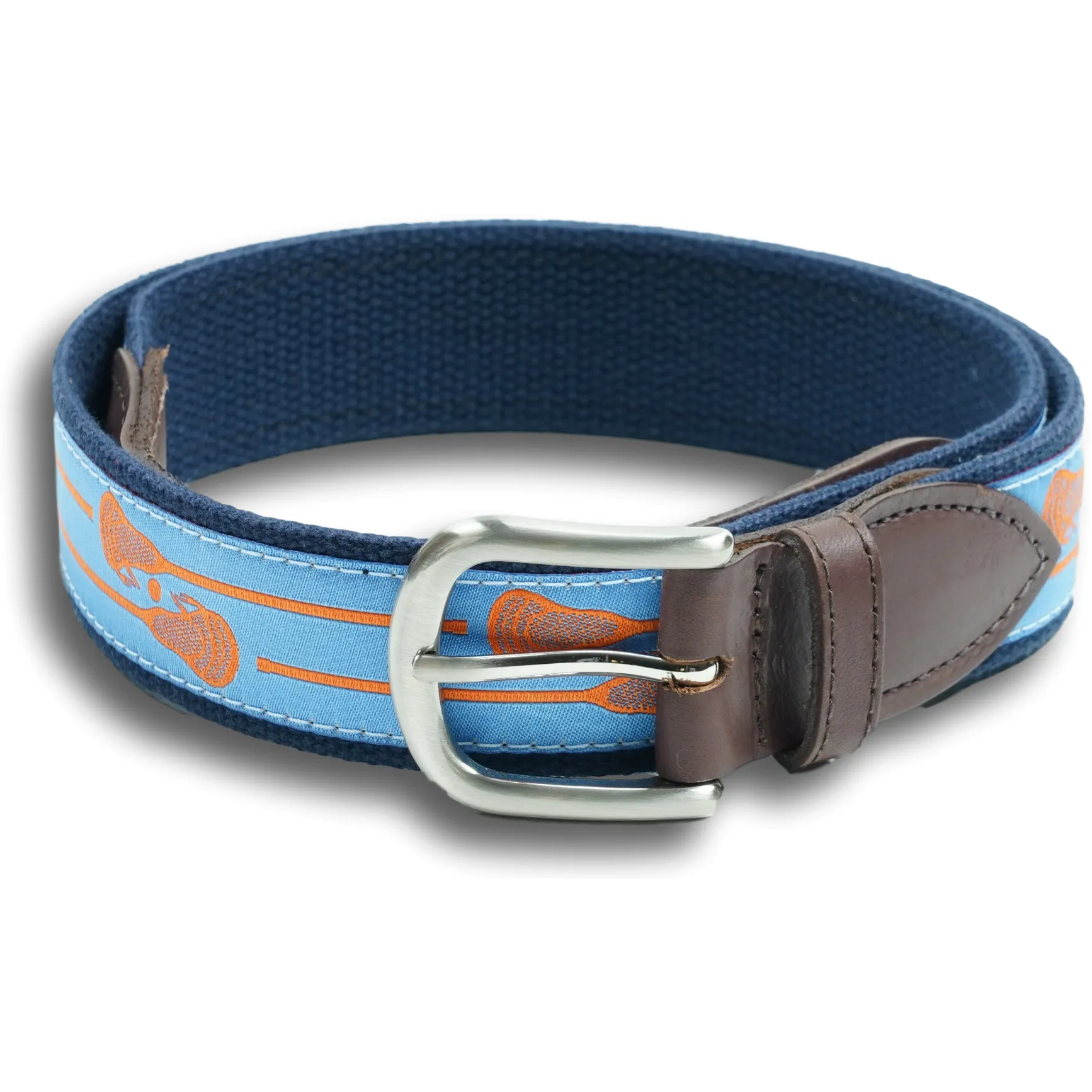 Lacrosse Stick Leather Tab Belt sold by The Andover Shop