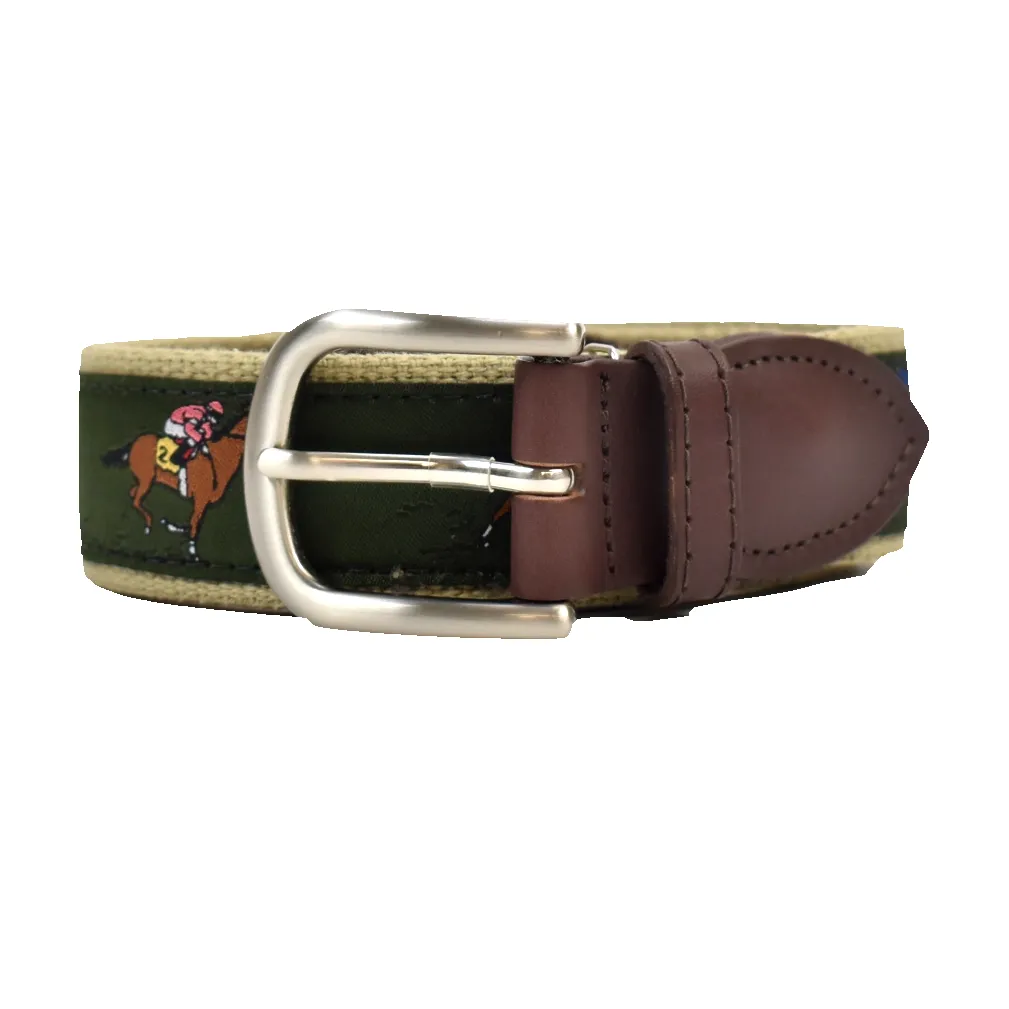 Derby Leather Tab Belt sold by The Andover Shop