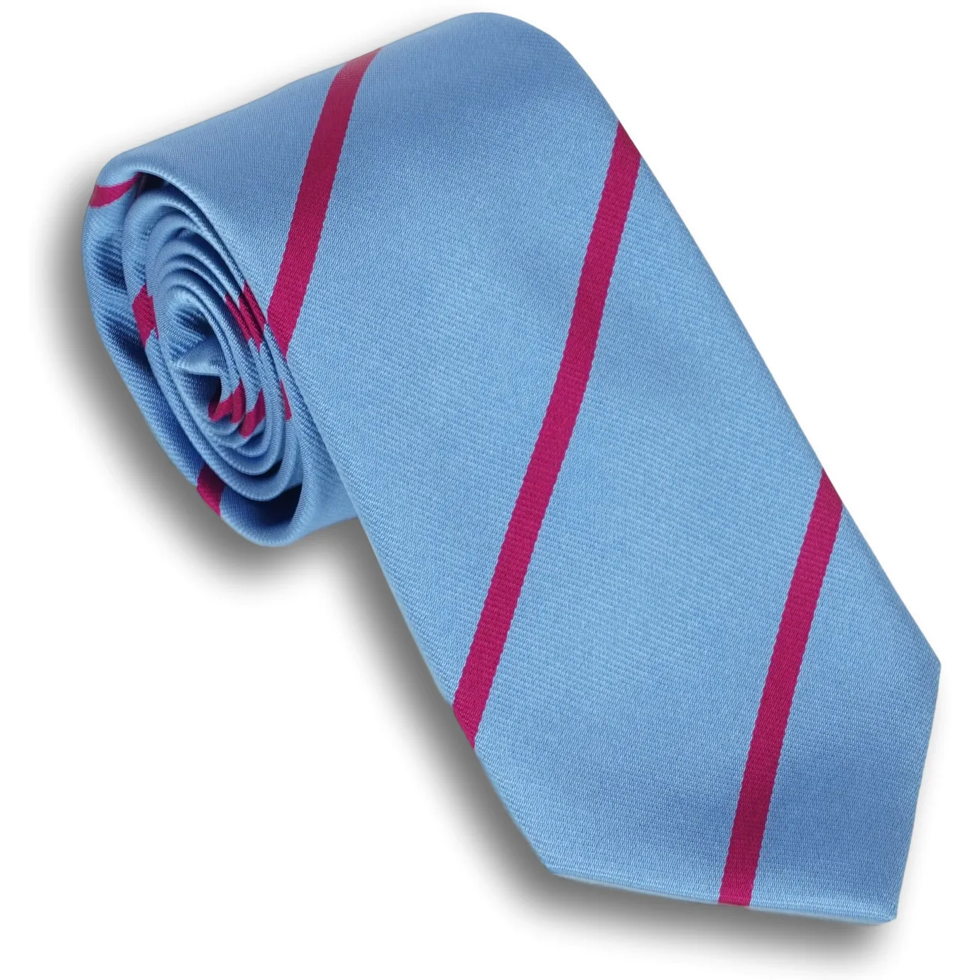 Light Blue and Cranberry Repp Stripe Tie sold by The Andover Shop